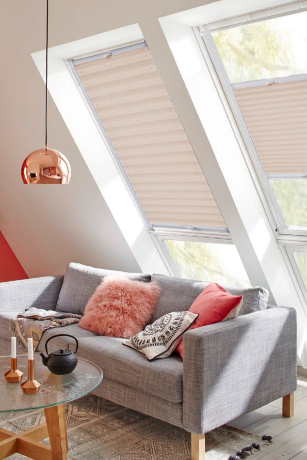 sunlines Dachfensterplissee »StartUp Style Crush«, Lichtschutz, verspannt, mit Führungsschienen