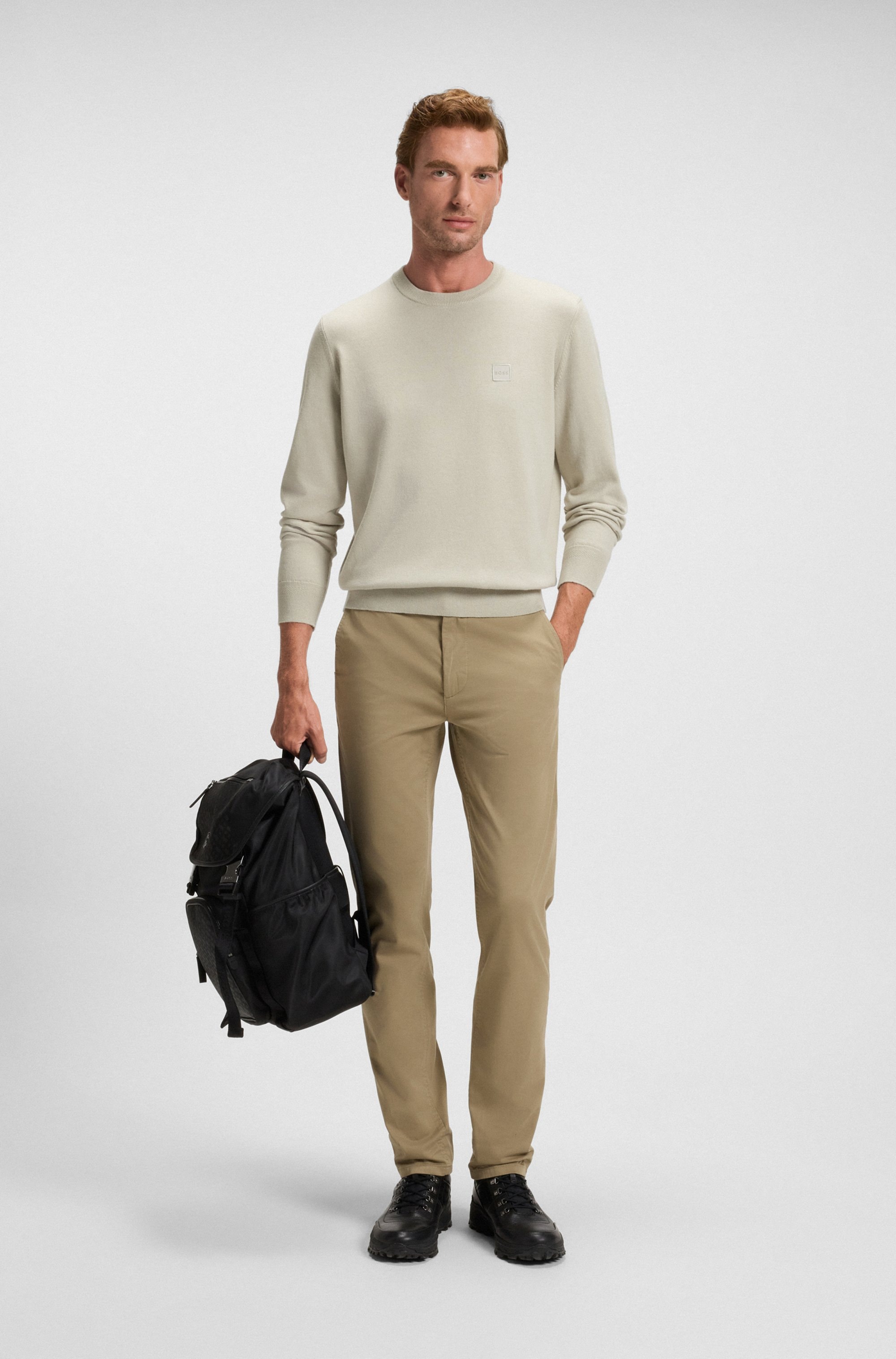 BOSS ORANGE Strickpullover »Kanovano«, mit Rundhalsausschnitt