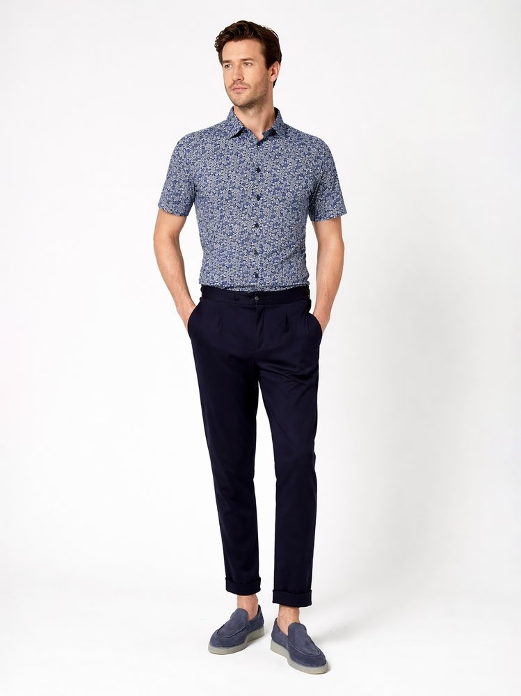 DESOTO Kurzarmhemd »Casual Kent 1/2« Jerseyhemd, slim fit, Kentkragen, bügelfrei