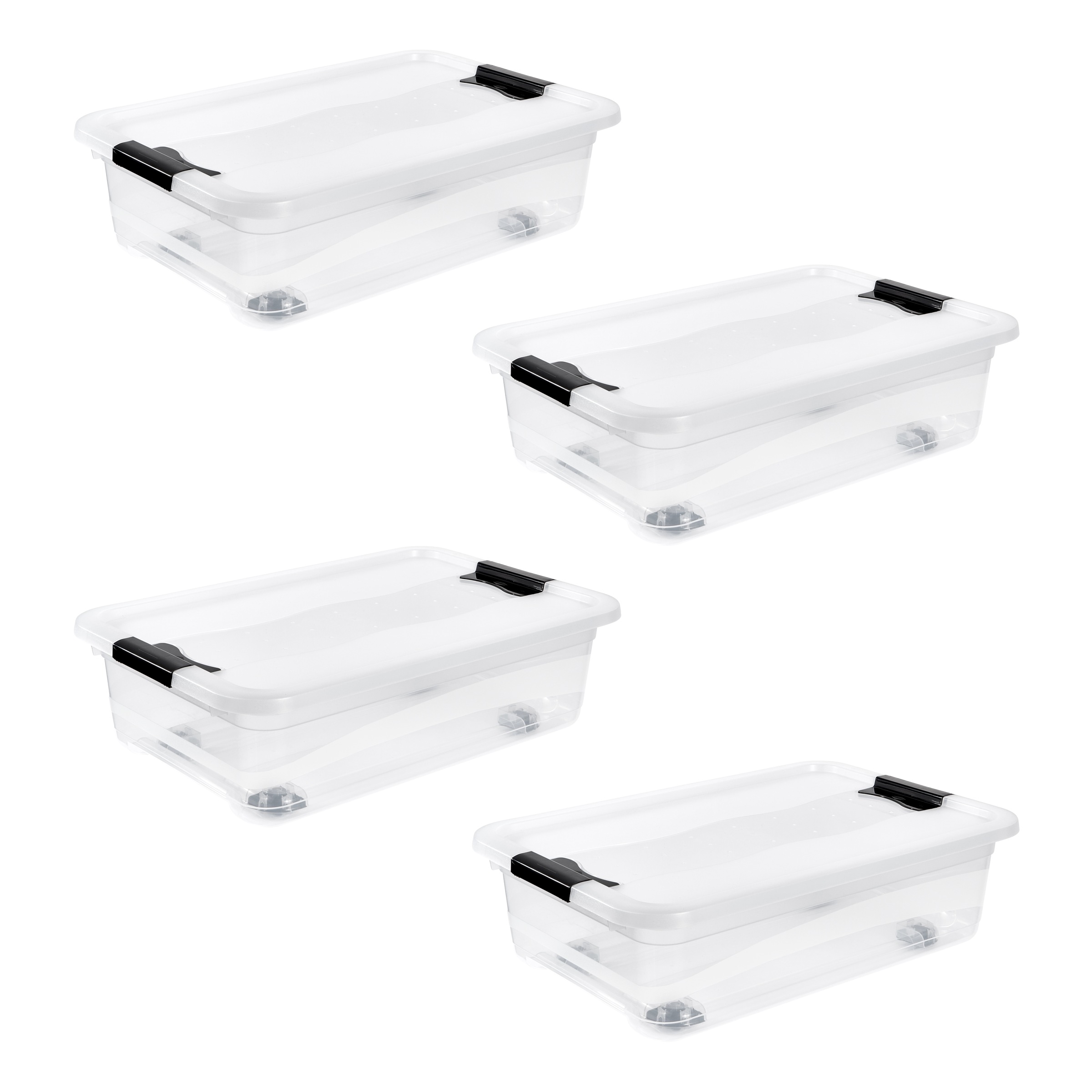 keeeper Aufbewahrungsbox »Konrad, Box mit Rollen, 4er Set, 28 L, 59,5 x 39, günstig online kaufen