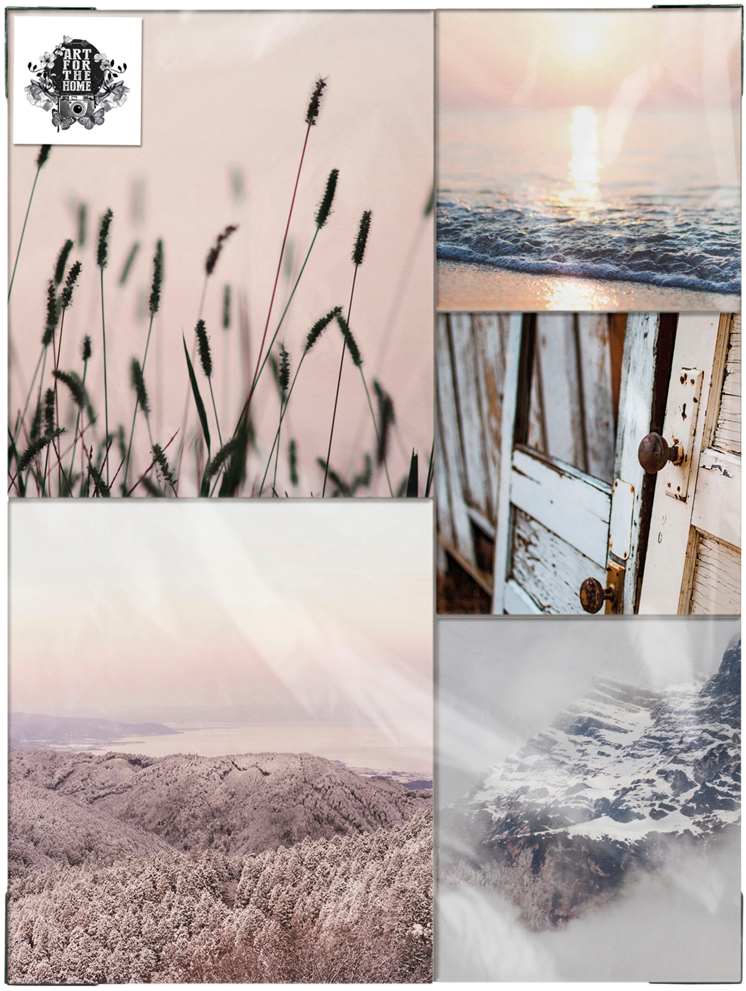 Art for the home Leinwandbild »Soft Temptation Ruhe« Natur | Zen Set, 5 Stk. tlg. beruhigend SET 5-teilig  80x60 cm