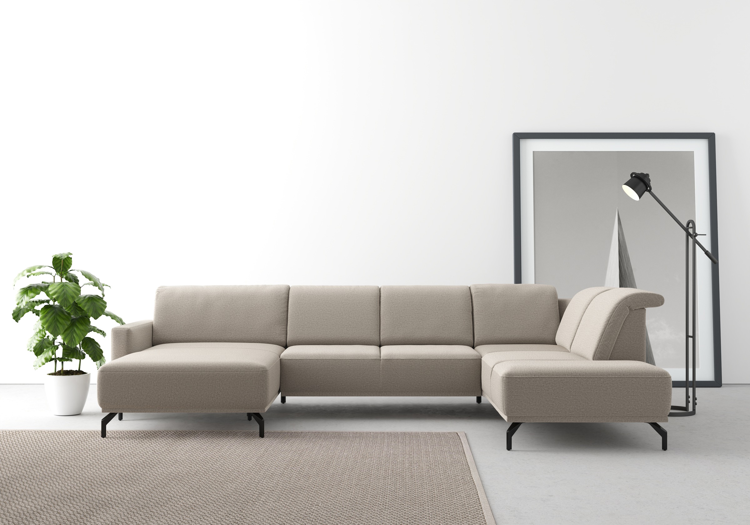 sit&more Wohnlandschaft "Bailando U-Form" wahlweise mit Kopfteilverstellung günstig online kaufen