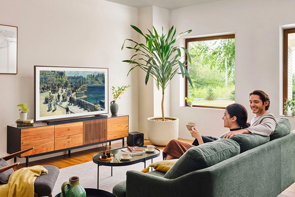 Samsung QLED-Fernseher »GQ75LS03DAU«, 4K Ultra HD, Smart-TV, The Frame, Mattes Display, Art Mode, Austauschbare Rahmen, Dolby Atmos