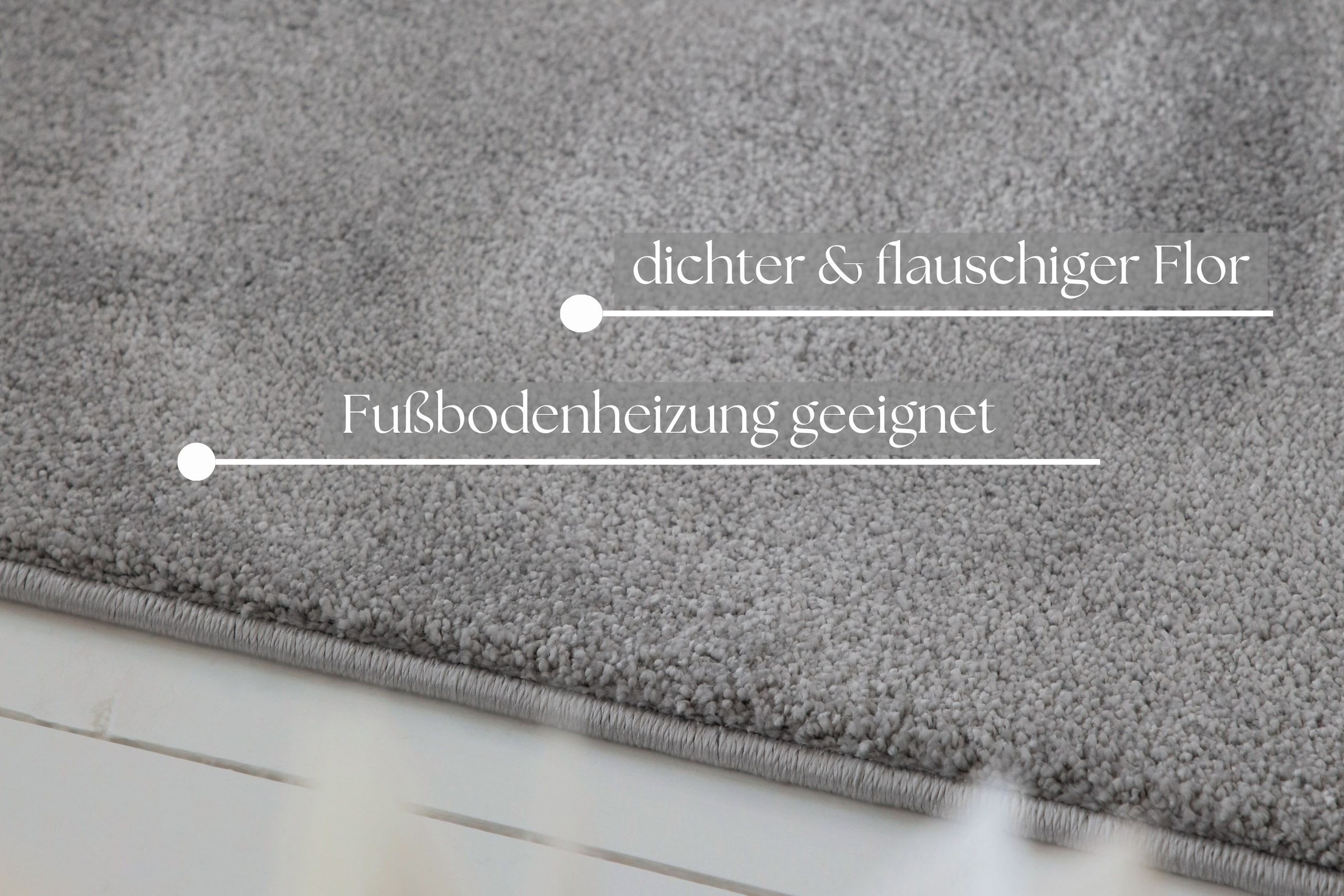 OTTO home Teppich »Lisbea« rechteckig 17 mm Höhe moderner dichter weicher Kurzflorteppich, Wohnzimmer, Schlafzimmer