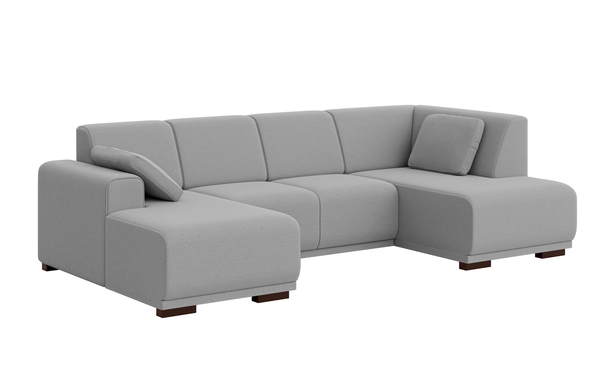 Home affaire Wohnlandschaft »BORNHOLM U-Form mit Recamiere rechts/links, B/T/H: 300/162/85 cm«, U-Form mit Wellenunterfederung, Recamiere rechts oder links bestellbar