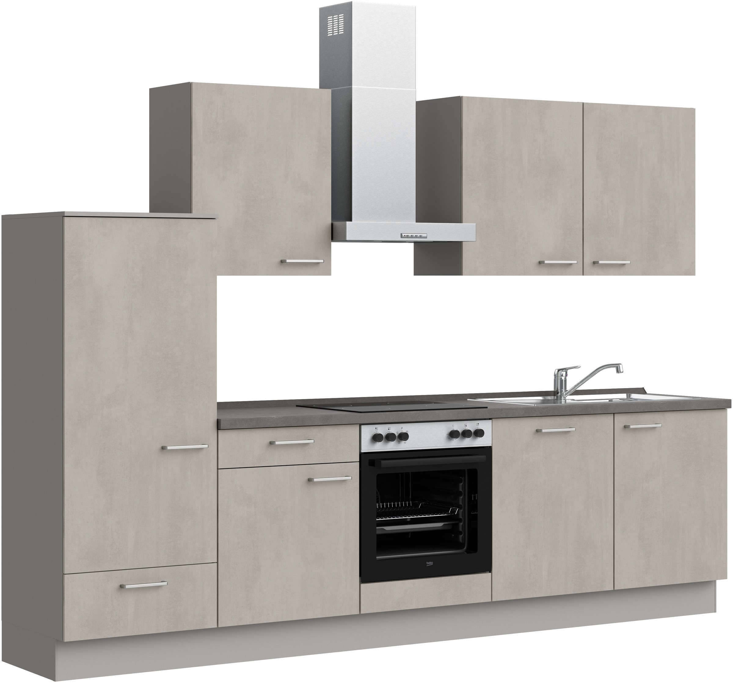 nobilia® Küchenzeile »"Riva I"«, vormontiert, Ausrichtung wählbar, Breite 300 cm, wahlw. mit E-Geräten