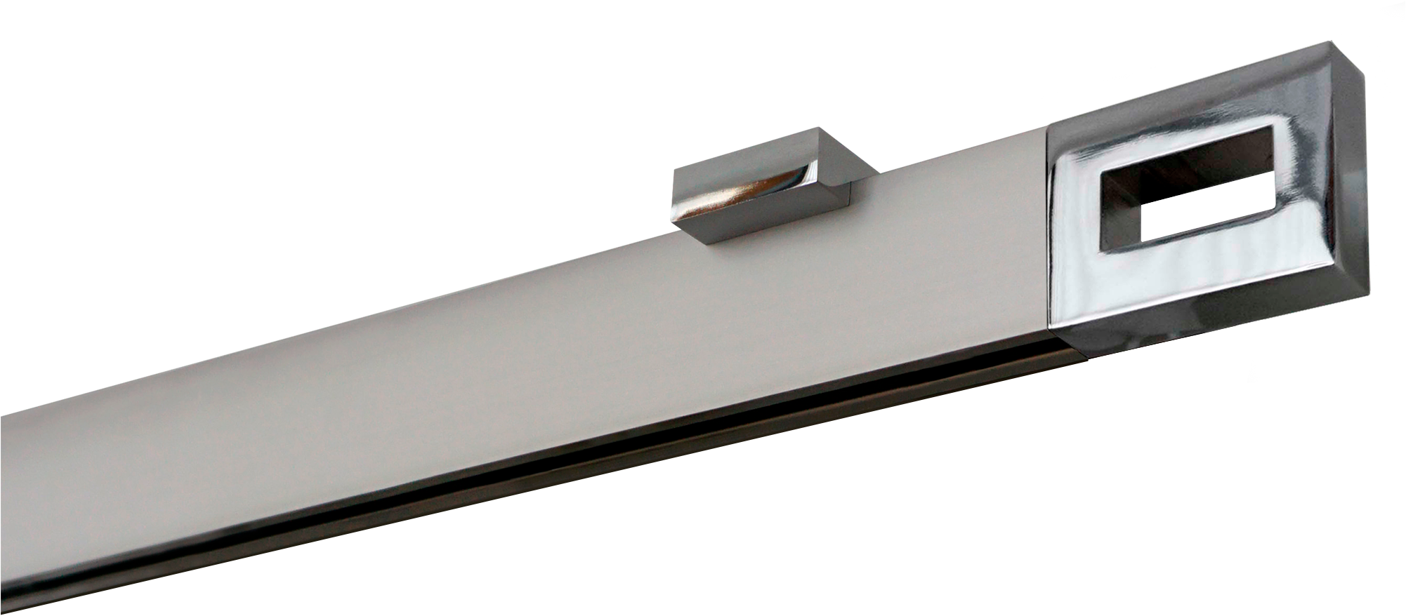 GARESA Gardinenstange »FLAT«, 1 läufig-läufig, Wunschmaßlänge, Rechteckprofil, Deckenmontage, perfekter Lauf, modern, verlängerbar