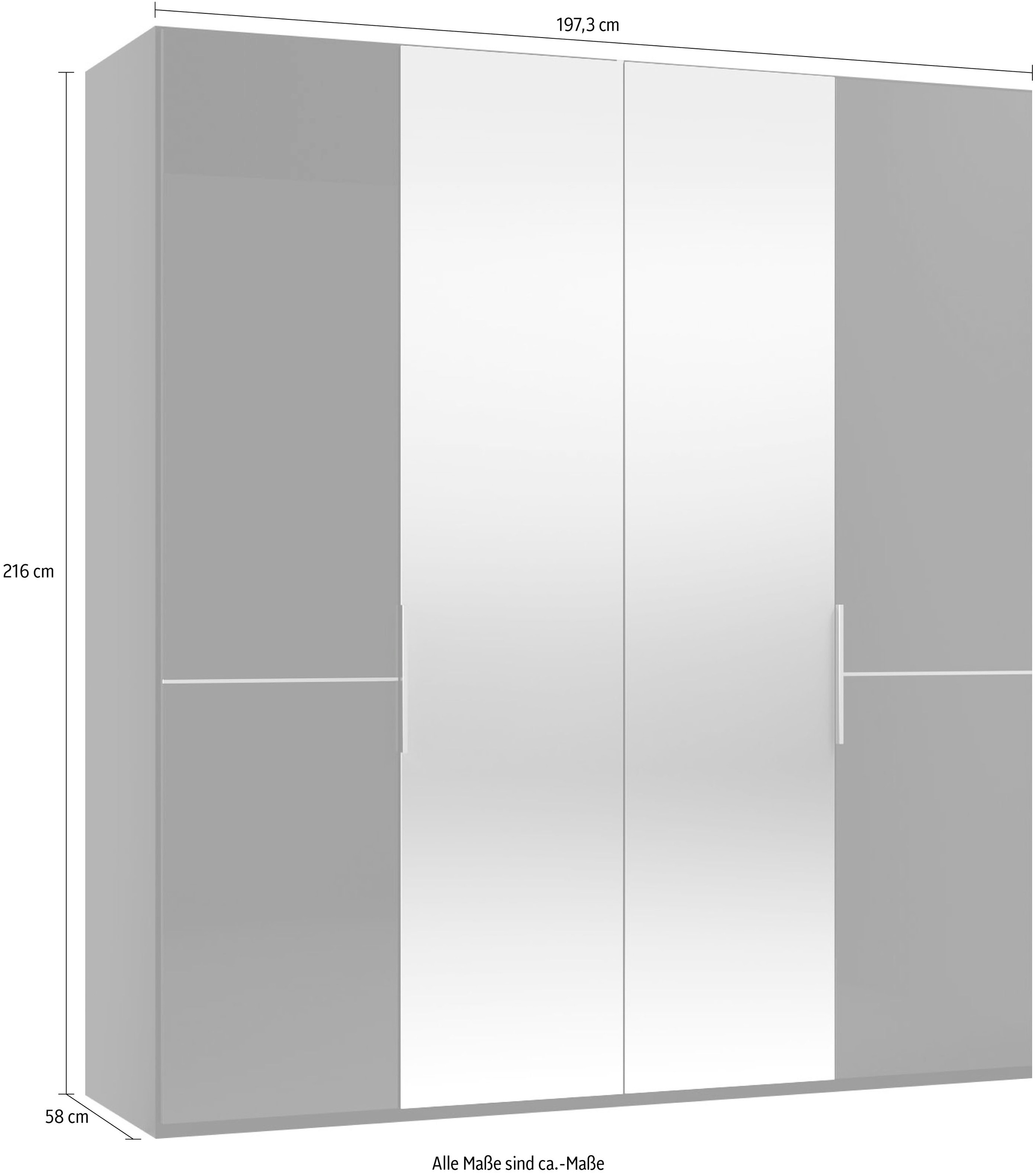 Musterring Drehtürenschrank »Imola W«, inkl. Einlegeböden und Kleiderstangen, mit Glas- und Spiegeltüren
