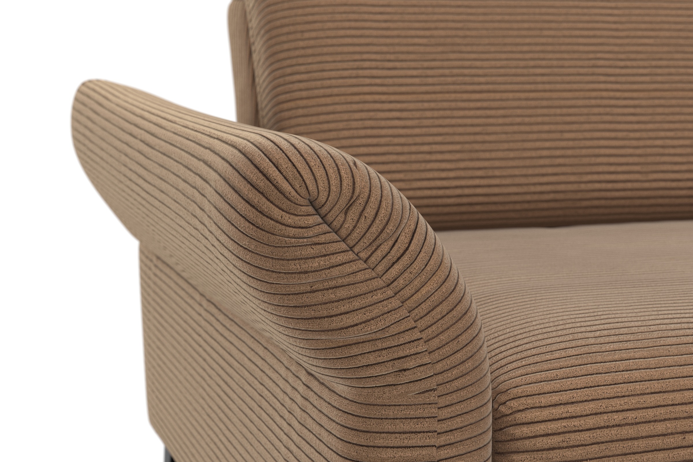 INOSIGN Ecksofa »Coco L-Form«, Sitztiefen-, Arm- und Kopfteilverstellung, Cord-Bezug, Fußhöhe 15 cm