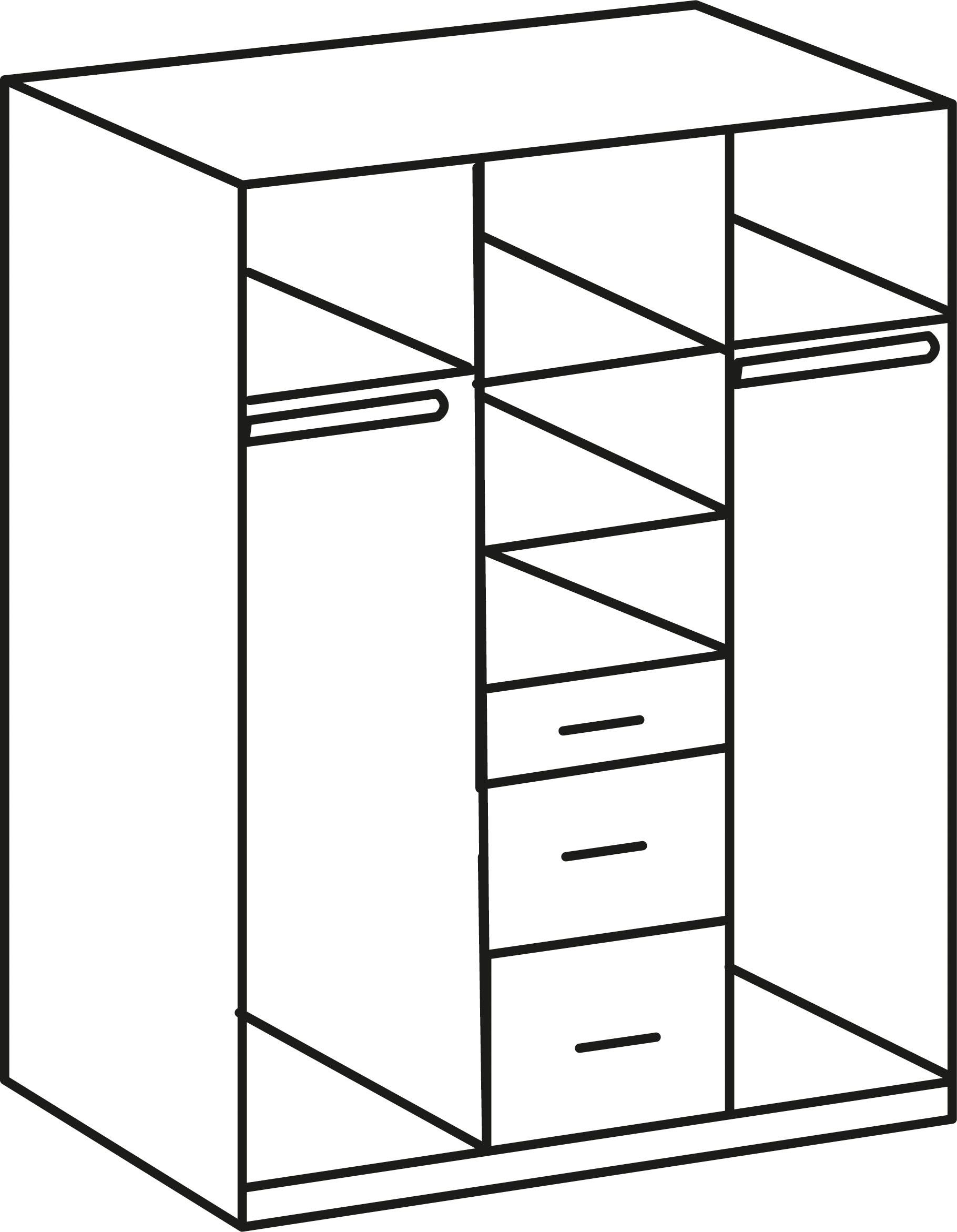 Wimex Kleiderschrank »Click«, mit Spiegel