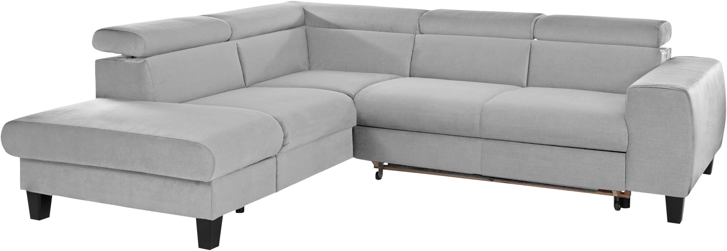 COTTA Ecksofa »Morven L-Form mit Kopfteilverstellung«, wahlweise mit Bettfunktion, Bettkasten & Wireless-Charger