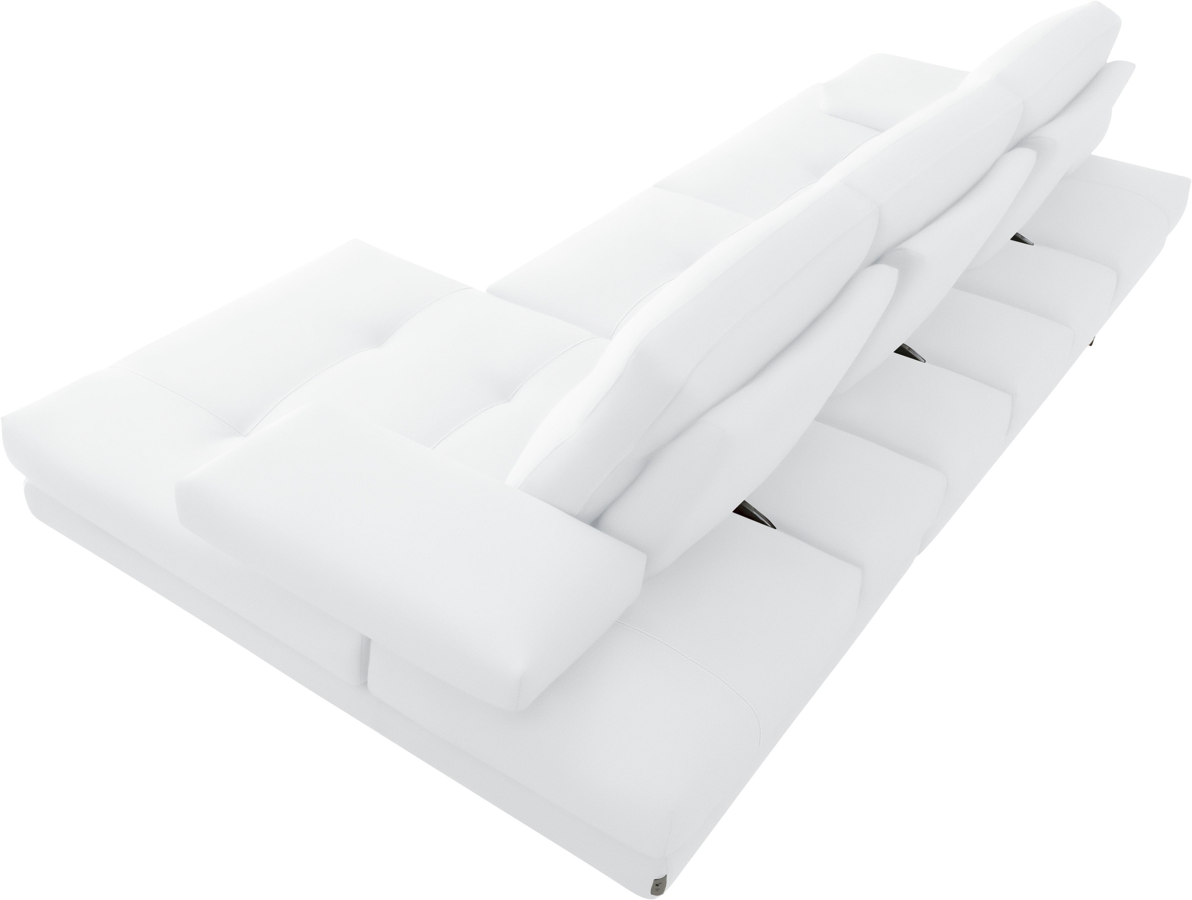 CALIA ITALIA Ecksofa »Toby Wing, L-Form, Designsofa mit sensationellem Sitzkomfort«, inklusive Sitztiefenverstellung, Füße in chrom glänzend