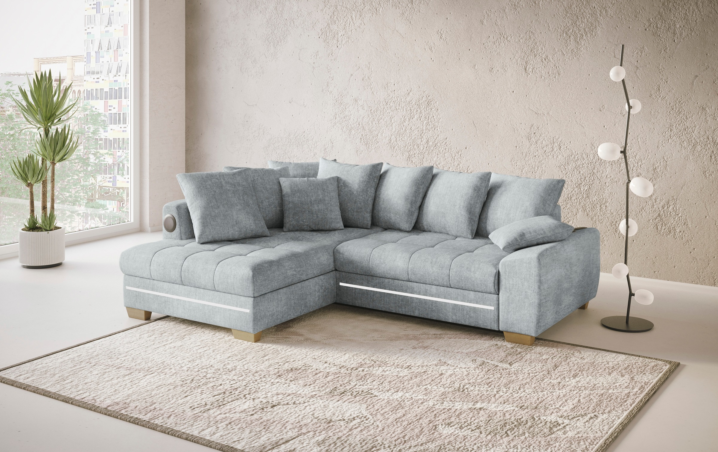 Mr. Couch Ecksofa »Nikita II, L-Form«, RGB-LED, Bluetooth-Soundsystem, wahl günstig online kaufen