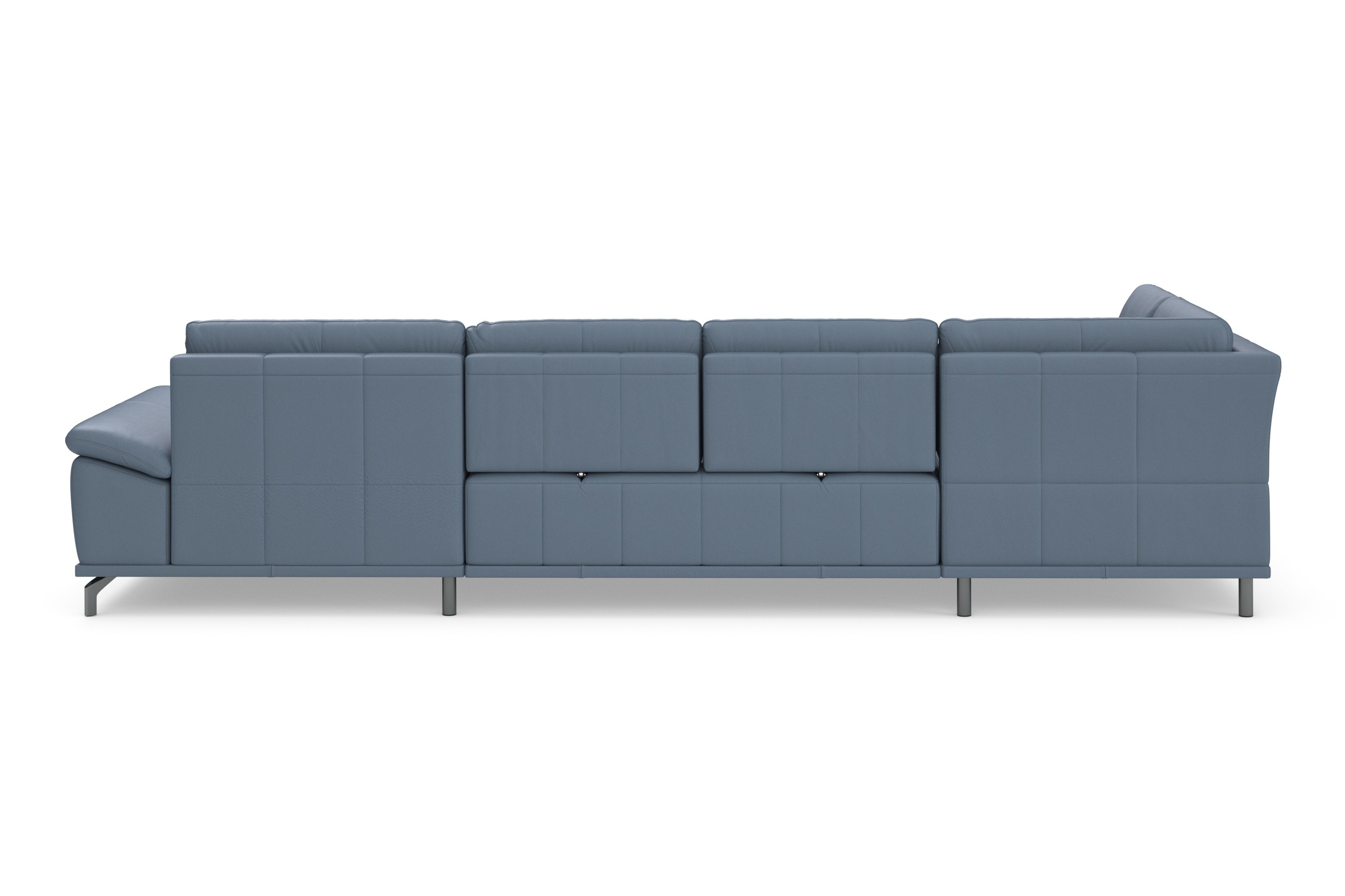 Places of Style Wohnlandschaft »Costello U-Form, mit Sitztiefenverstellung, Armteilverstellung und«, 3 Nierenkissen, optional Bettfunktion und Bettkasten