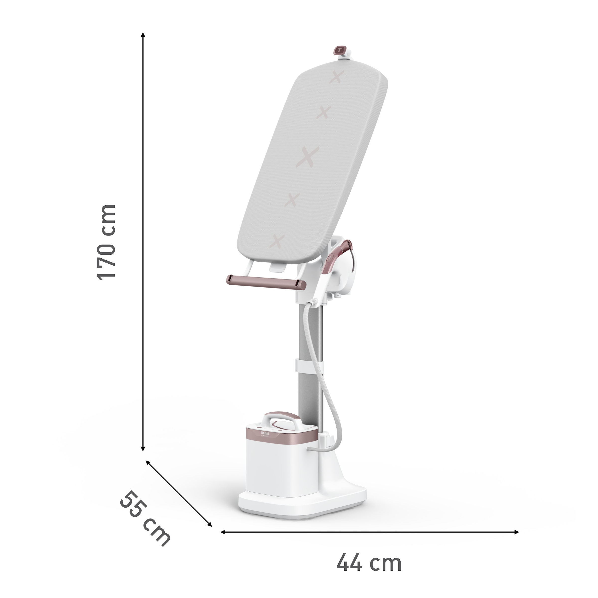 Tefal Dampfglätter »Ixeo Vision, All-in-One Dampfbügellösung, Multipositionsbrett« 2200 W integrierte LED-Technologie, abnehmbare Basis, platzsparend, QT1811