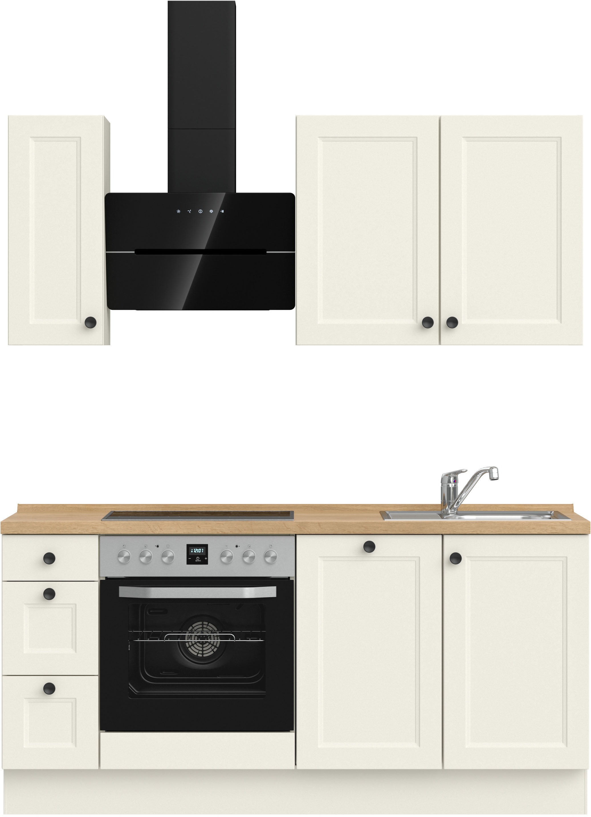 nobilia® Küchenzeile »"Cascada II"«, vormontiert, Ausrichtung wählbar, Breite 180 cm, wahlw. mit E-Geräten