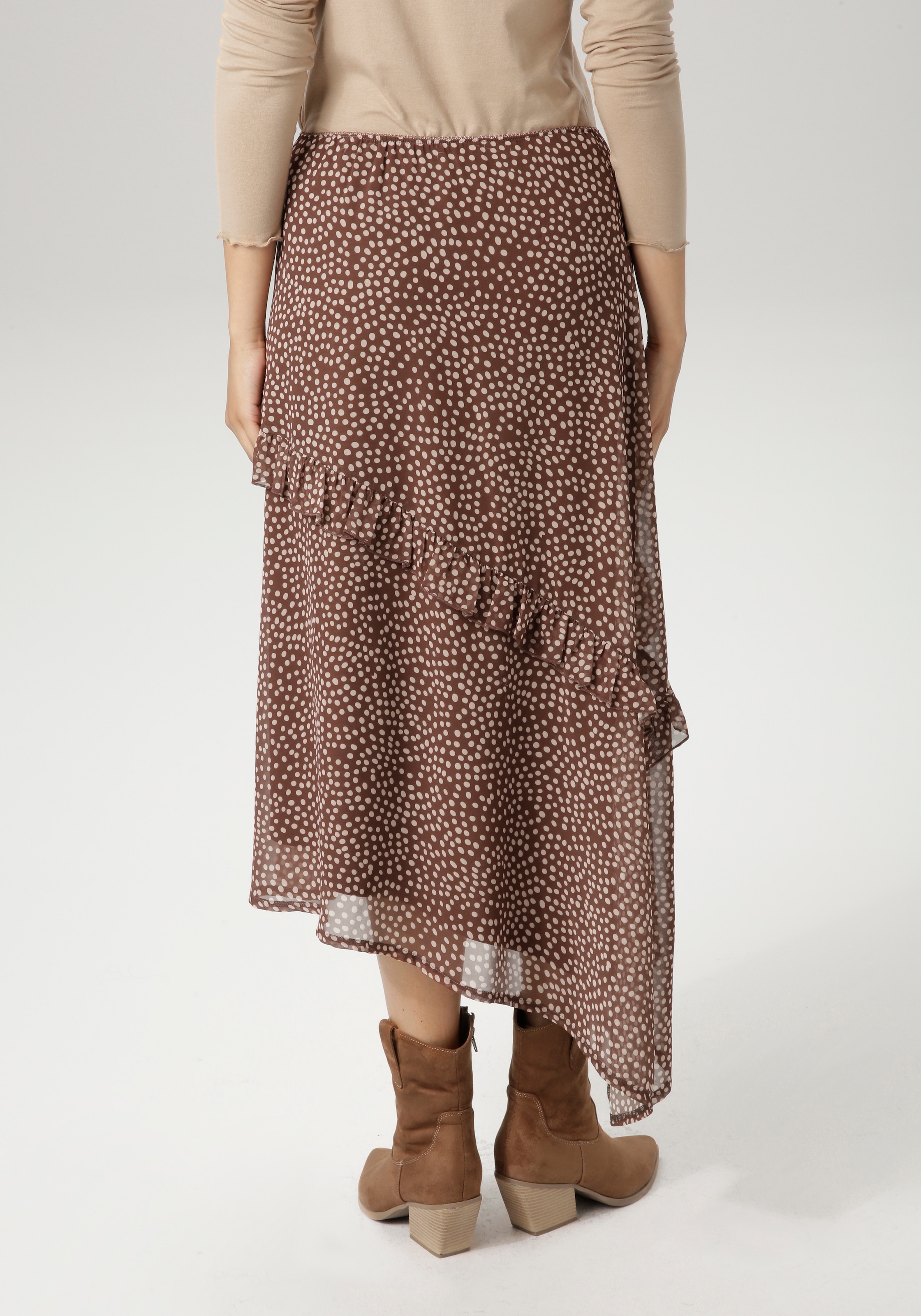 Aniston CASUAL Midirock, in asymmetrischer Al-Linien-Form - NEUE KOLLEKTION
