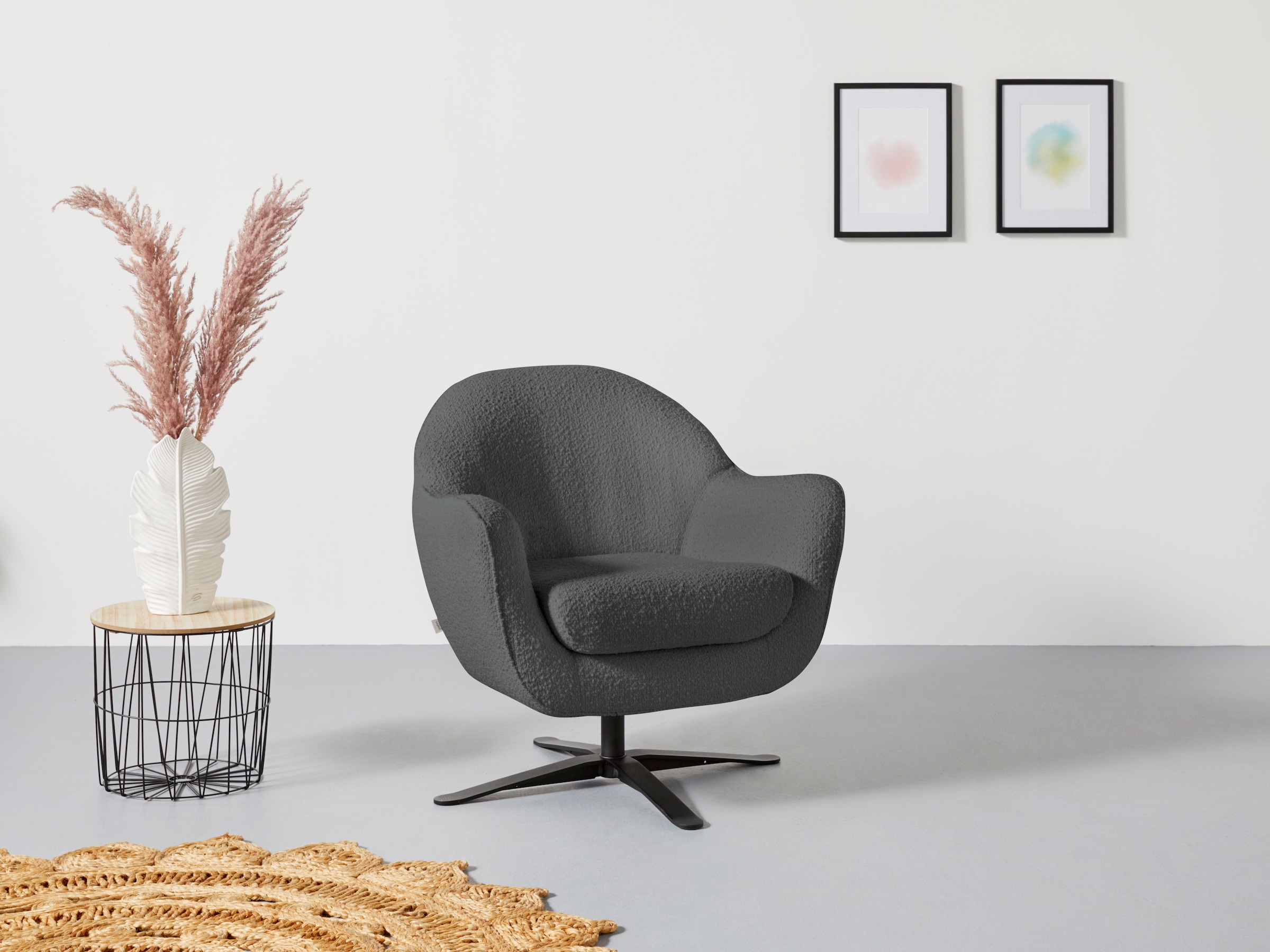 Home affaire Drehsessel »Stavre, Loungesessel mit Drehfunktion« in moderner günstig online kaufen