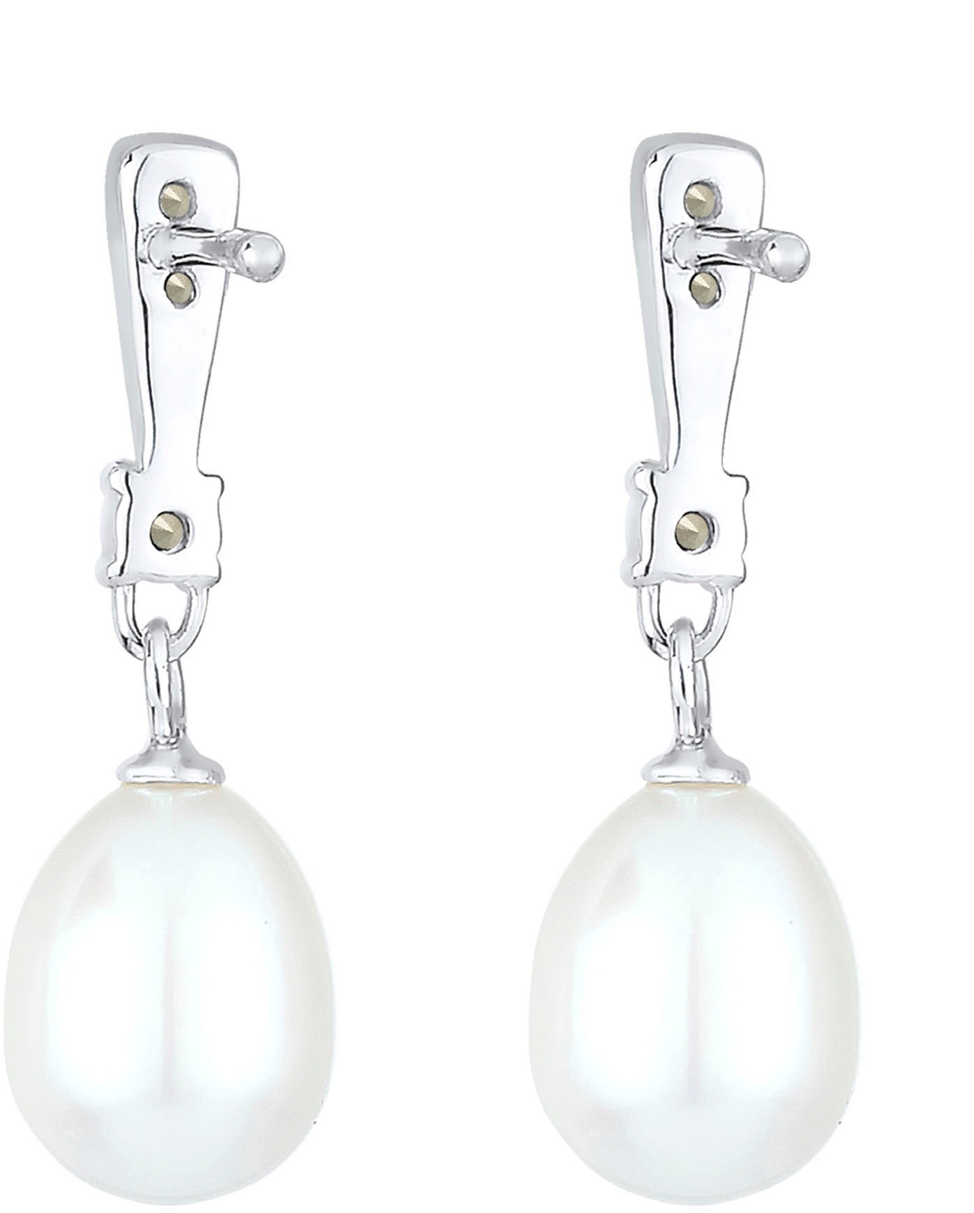 Elli Paar Ohrstecker »Schmuck Geschenk Silber 925 Ohrringe, 0311292013«, mit Glasstein - mit Süßwasserzuchtperle