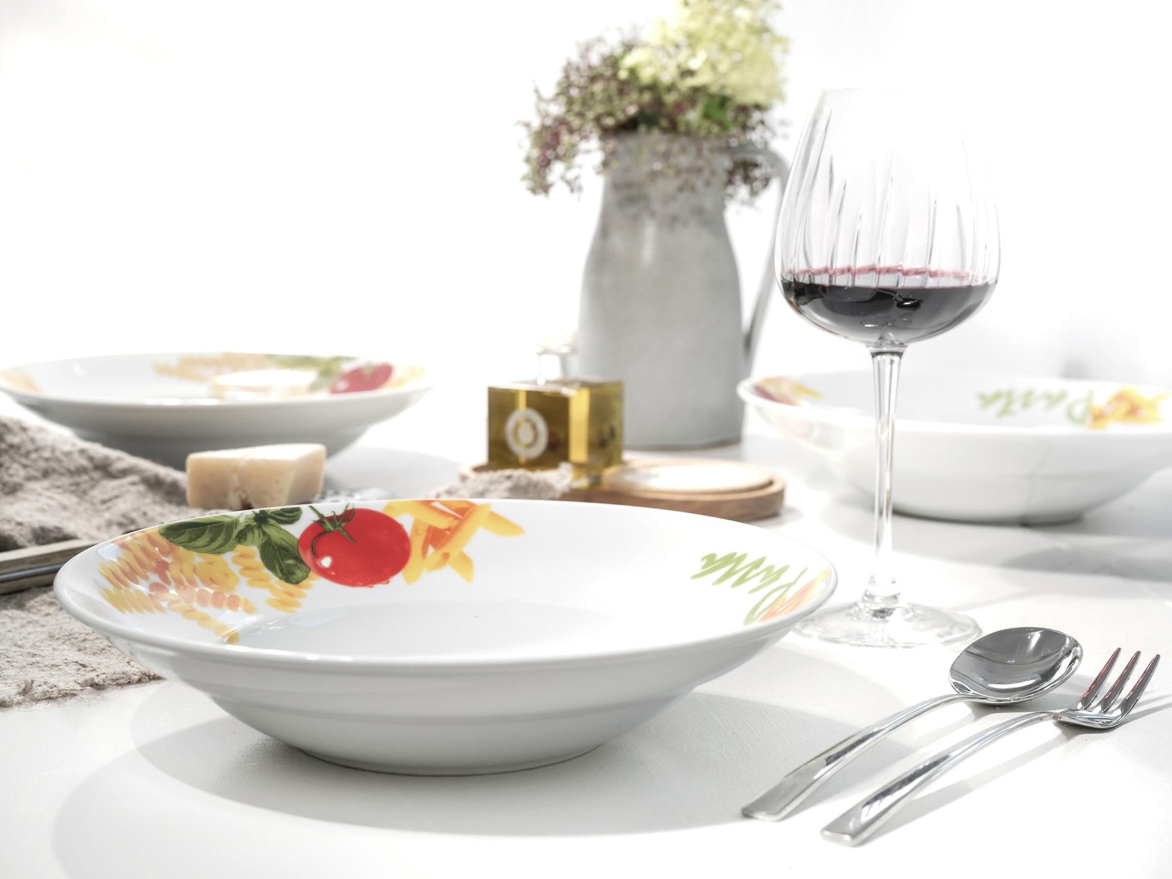 CreaTable Pastateller »Milano Pasta, Teller Set, 4-tlg.« Italienische Eleganz, Vielseitig einsetzbar