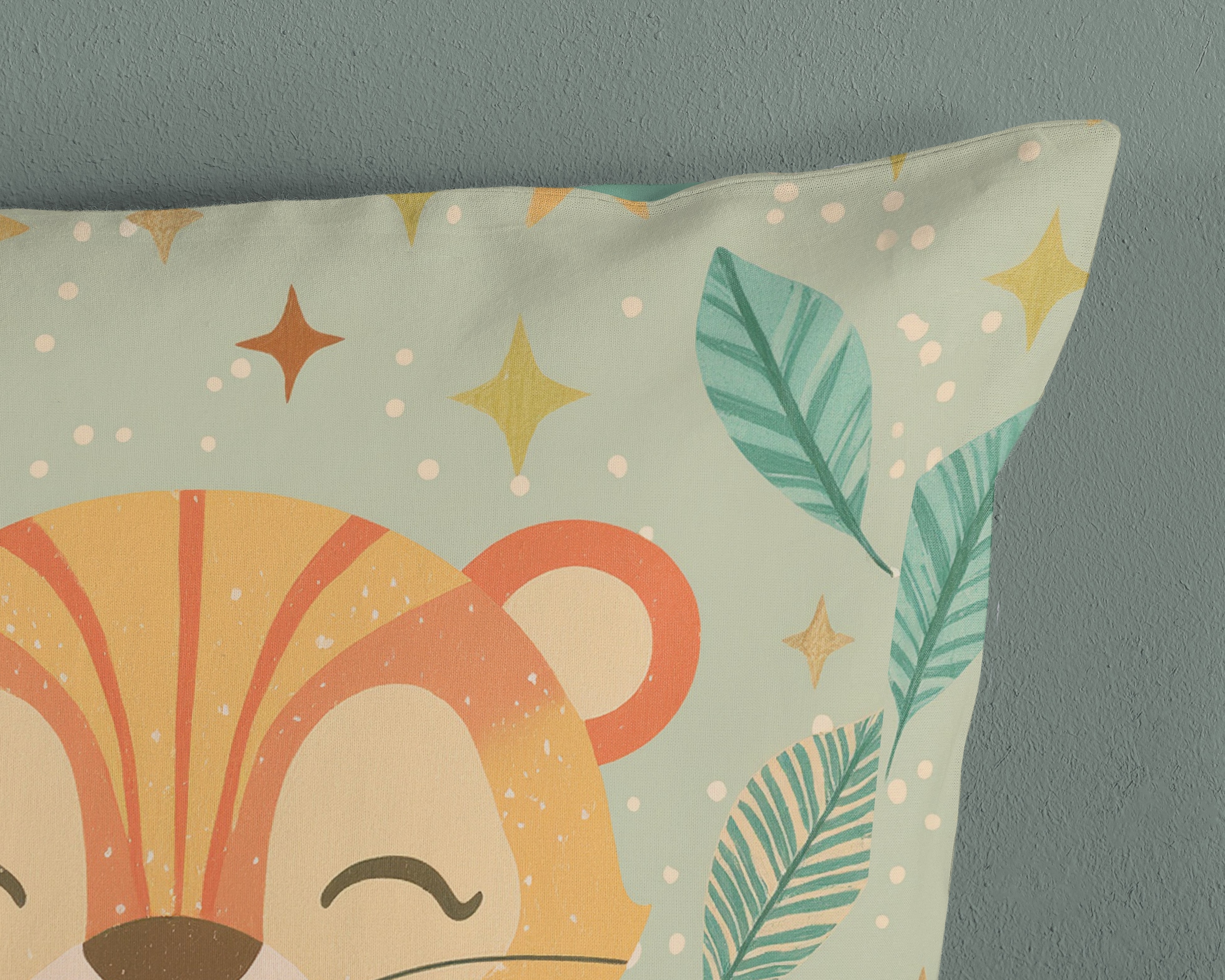 PURE luxury collection Kinderbettwäsche »Thijn« 2 Stk. tlg. Mikrofaser, 135x200, 2 Teilig, Wendeoptik, Kind, Junge, Löwe