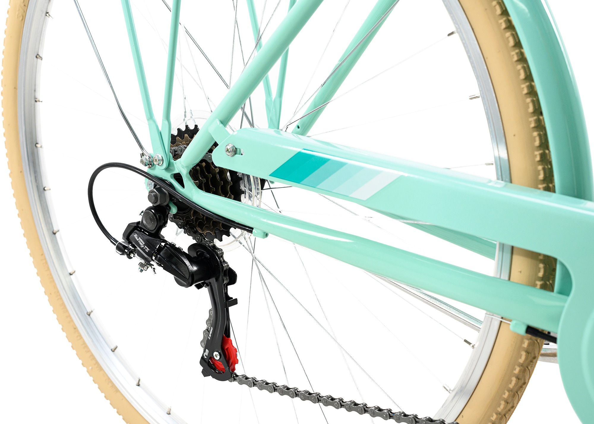 4. Bild von KS Cycling Cityrad »Cantaloupe«, 6 Gang, Shimano, Tourney Schaltwerk, Kettenschaltung, für Damen, Kettenschaltung
