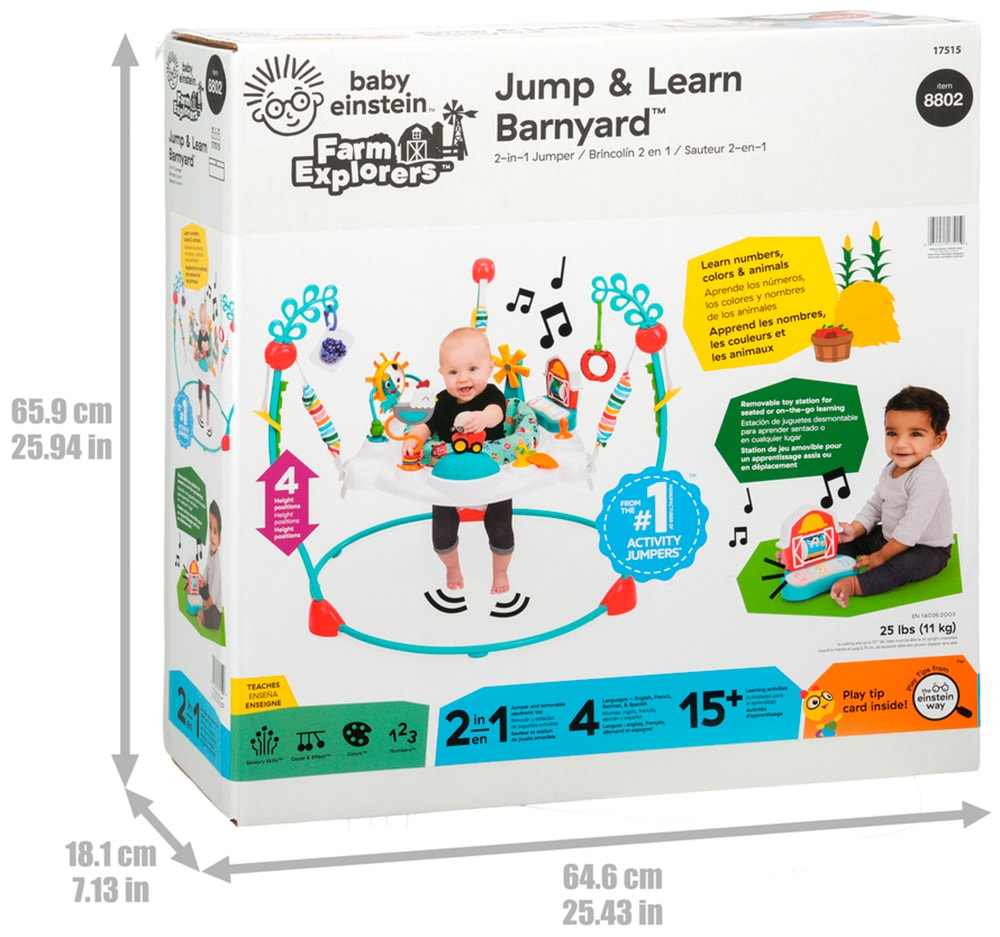 Baby Einstein Spielcenter »Farm Explorers Jump & Learn Barnyard« mit über 60 Melodien und Geräuschen