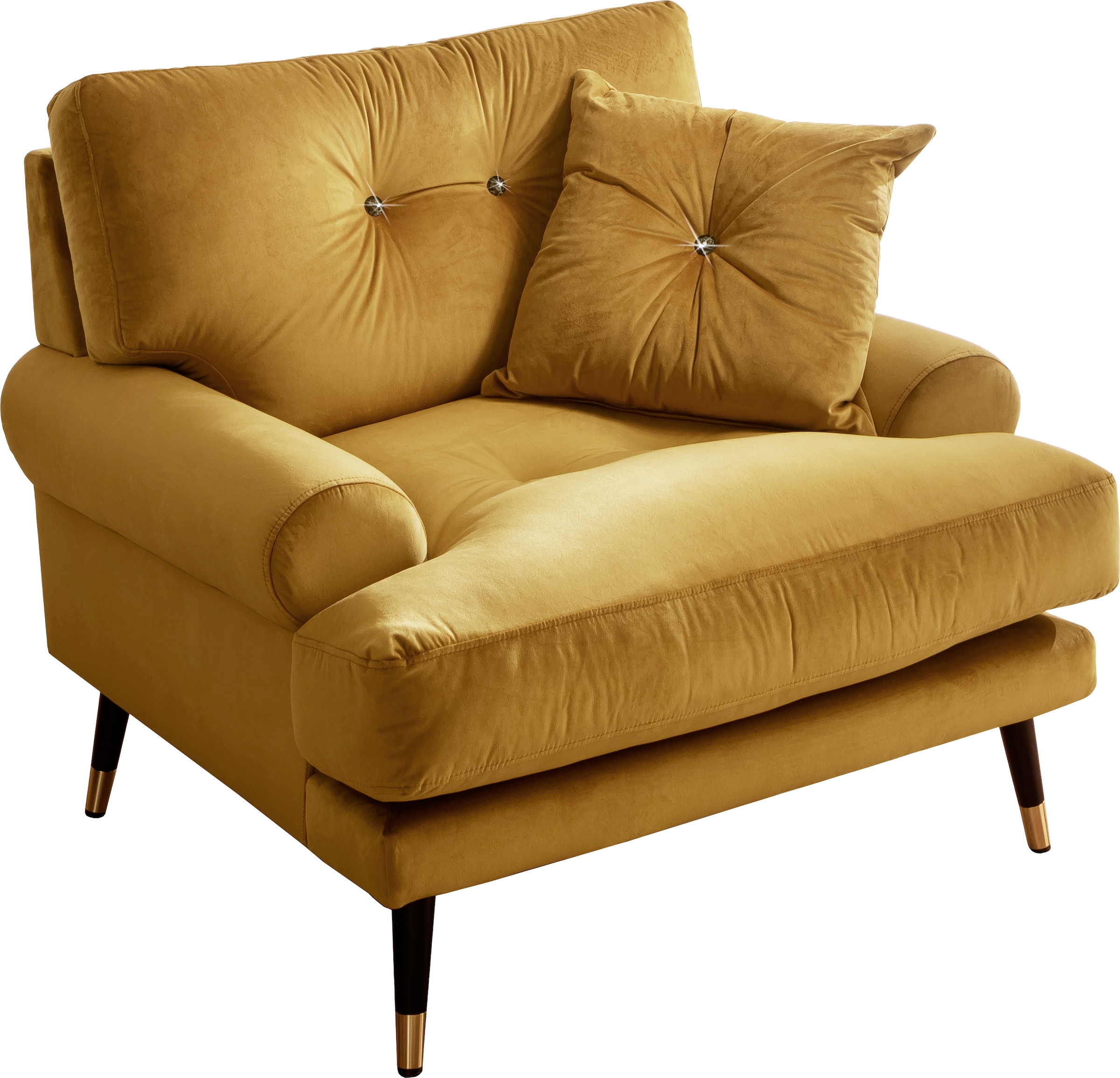 Trends by HG Loungesessel »Samir«, mit Strasssteinen und goldfarben Applikationen