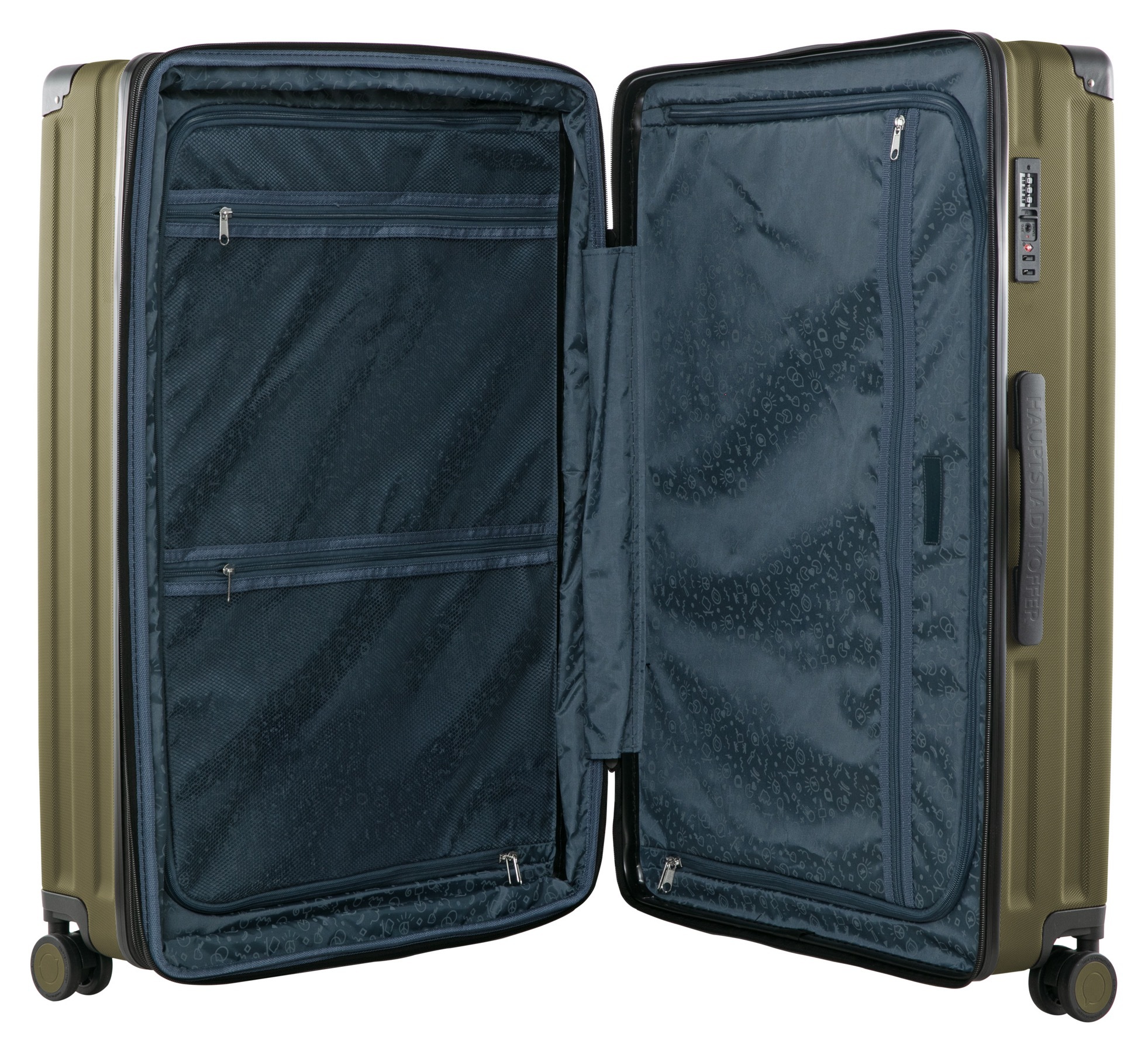 Hauptstadtkoffer Hartschalen-Trolley »Q-Damm, verschiedene Farben und Größen«, 4 Rollen, Hartschalenkoffer Reisekoffer Trolley mit TSA-Schloss