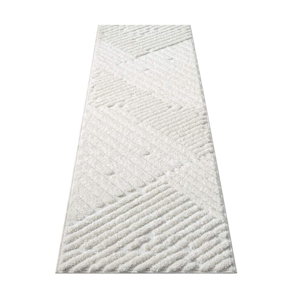 Carpet City Hochflor-Teppich »FOCUS749«, rechteckig, 20 mm Höhe, Boho-Teppich, Hochtief-Muster/ 3D-Effekt, für Wohnzimmer, Schlafzimmer