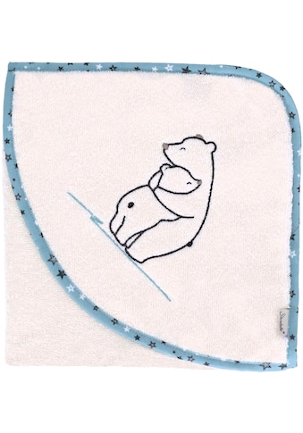 Kapuzenhandtuch »Kapuzenbadetuch Eisbär Elia, 80x80cm«, (1 St.), nachhaltig aus...