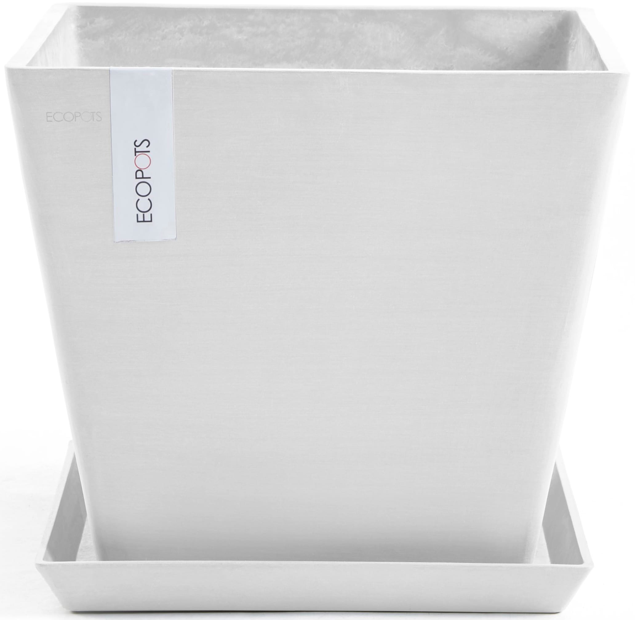 ECOPOTS Blumentopf »Rotterdam 30 Weiß«, für innen und außen: frostsicher, bruchsicher und lichtbeständig