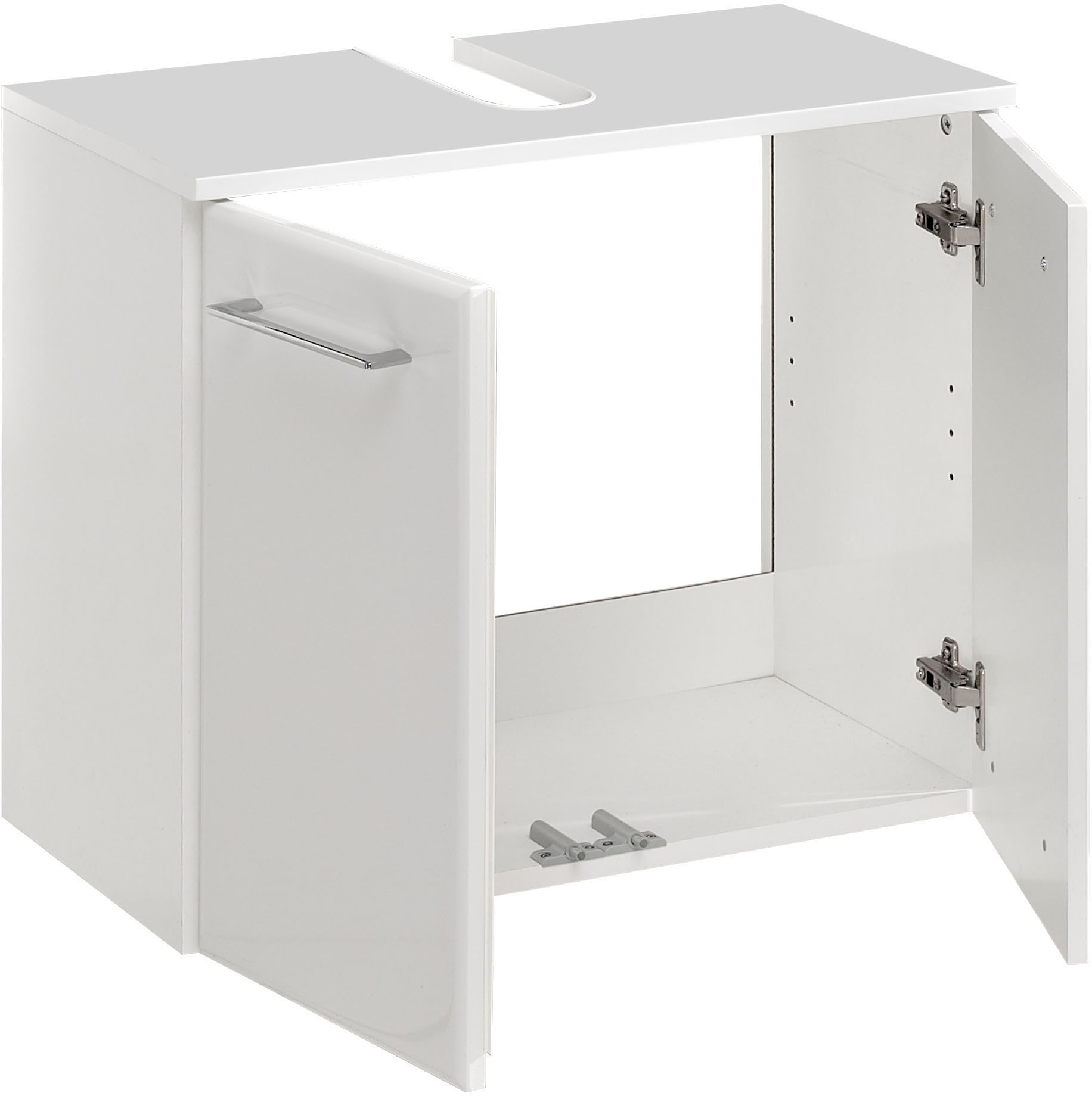 Saphir Badmöbel-Set »Quickset 376 5-teilig, Waschbeckenunterschrank und LED-Spiegelschrank«, (Set, 5 St.), in Weiß Hochglanz, inkl. Türdämpfer, ohne Waschbecken, 9 Türen