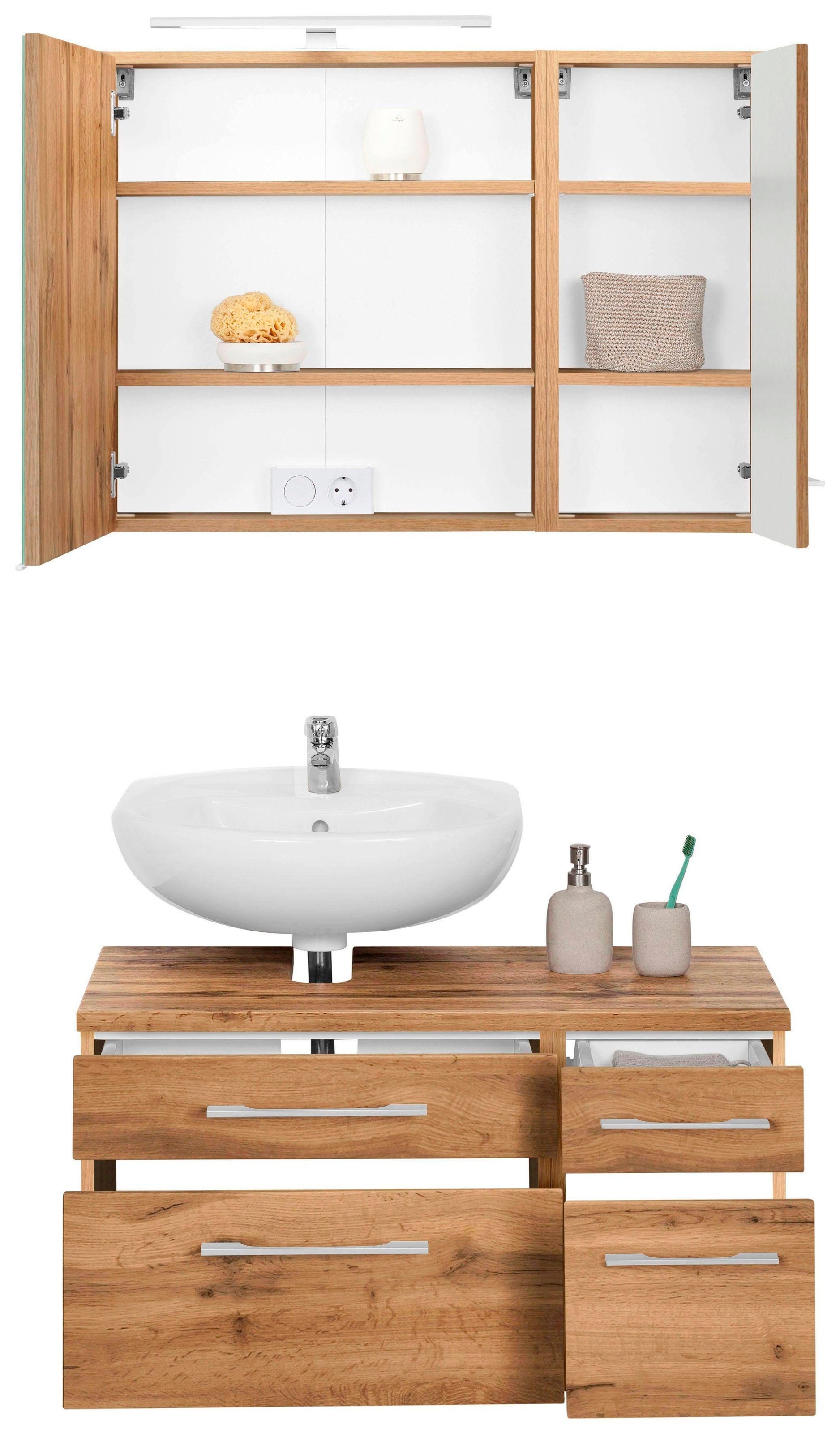 welltime Badmöbel-Set »Davos« 3 Stk. tlg. günstig online kaufen