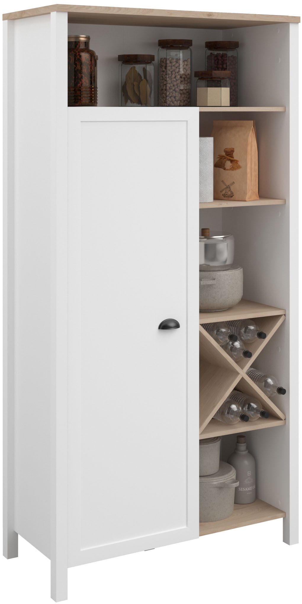 Parisot Buffet »Cottage 11« 1 Stk. tlg. Viel Stauraum, Flaschenregal, Metal günstig online kaufen