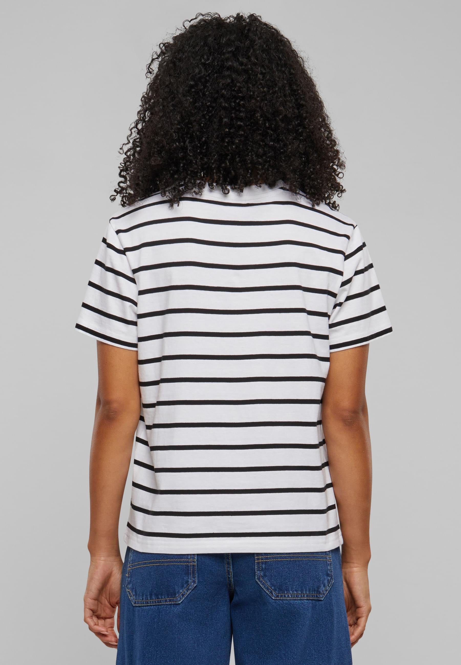 URBAN CLASSICS T-Shirt »Urban Classics Damen Ladies Striped Boxy Tee« 1 Stk.