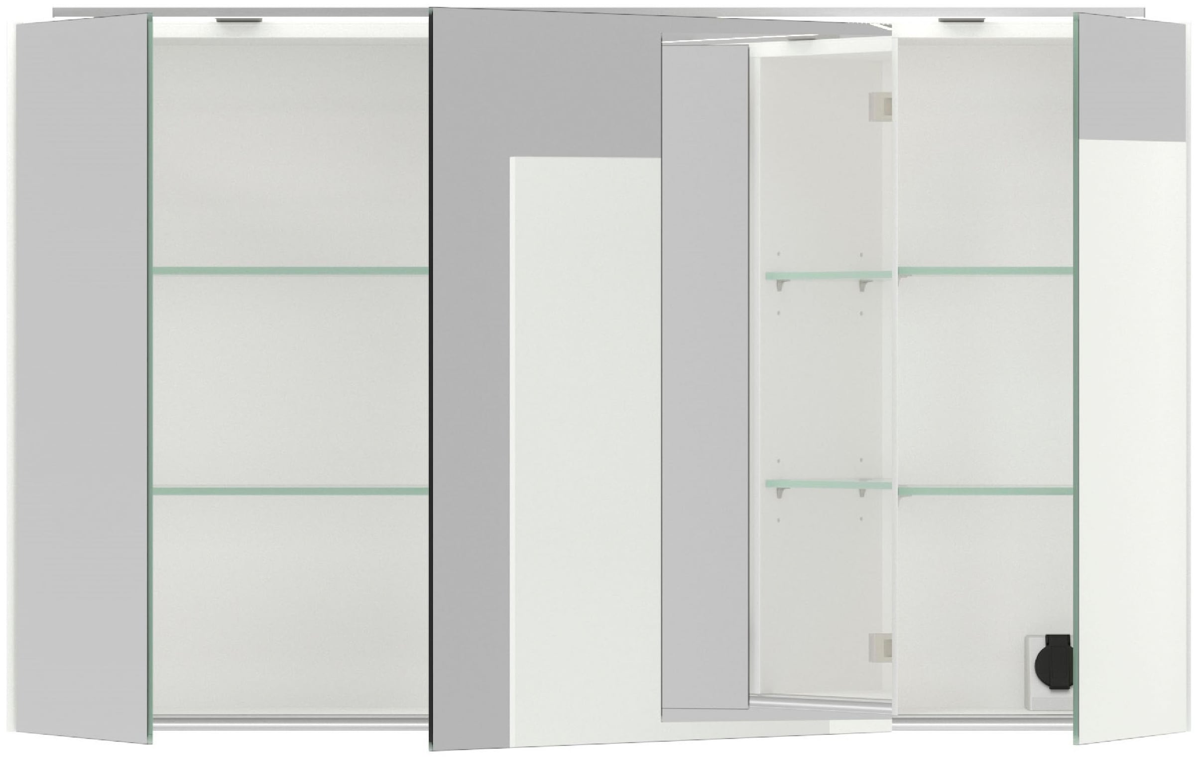 nobilia® Spiegelschrank »Prina«, (inkl. Beleuchtung mit Dimmerfunktion), in Breiten 60, 80, 100 und 120 cm, innenliegende Steckdose