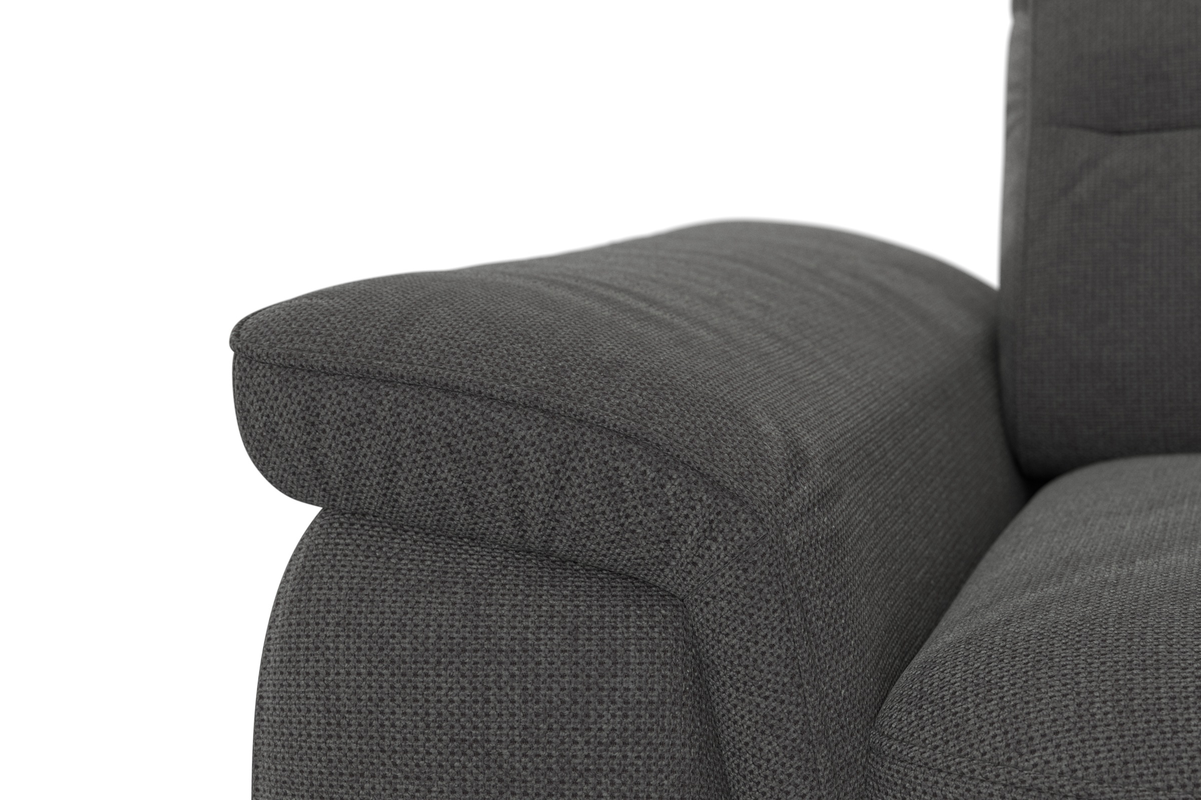 sit&more Ecksofa »Sinatra L-Form«, optinal mit Kopfteilverstellung und Armteilfunktion, Metallfüße