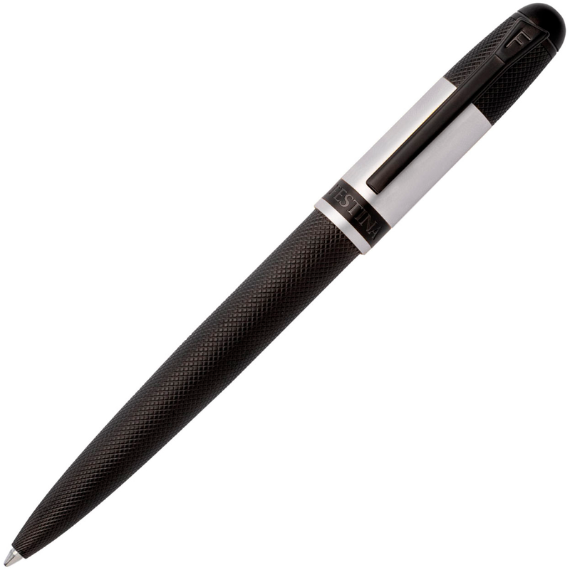 FESTINA Drehkugelschreiber Schreibgerät, Mine wechselbar, Geschenkidee, inkl. Etui schwarz-silberfarben Hochwertiger Kugelschreiber für Damen,...