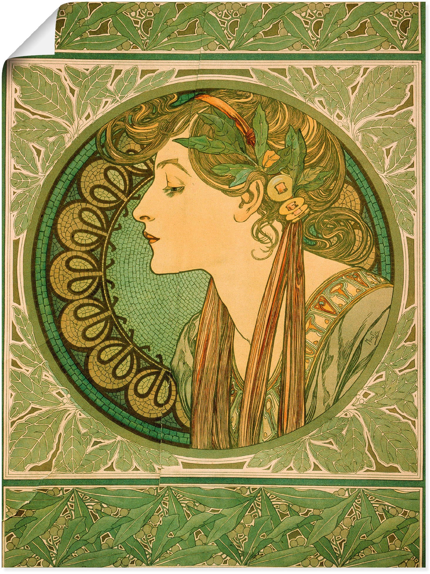 1921«, Rechnung Poster Alubild, als (1 Frau, St.), »Lorbeer. bestellen versch. auf Artland Leinwandbild, Wandbild oder Wandaufkleber in Größen