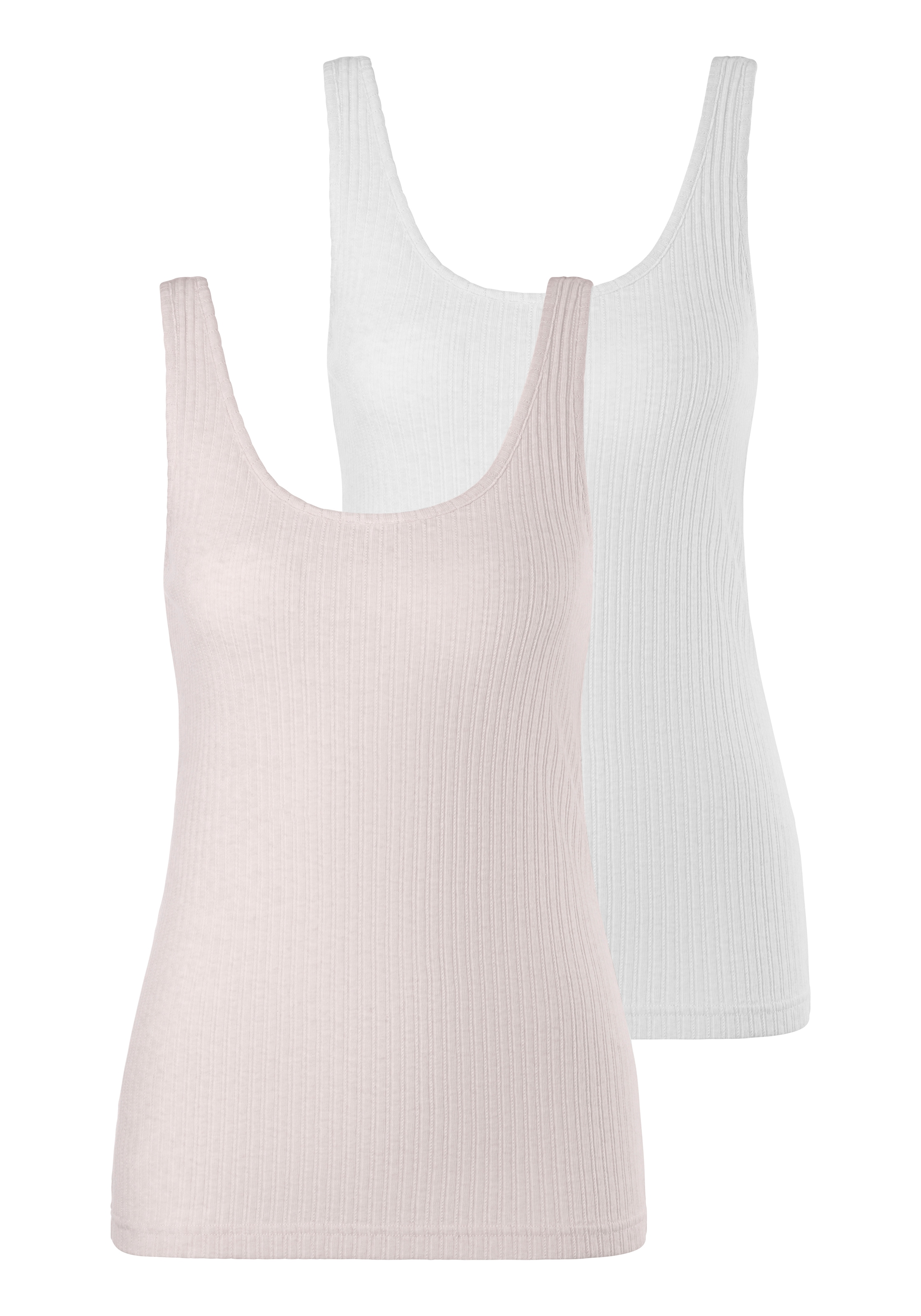LASCANA Unterhemd, (Packung, 2 St., 2er-Pack), online kaufen Ripp-Qualität modischer aus