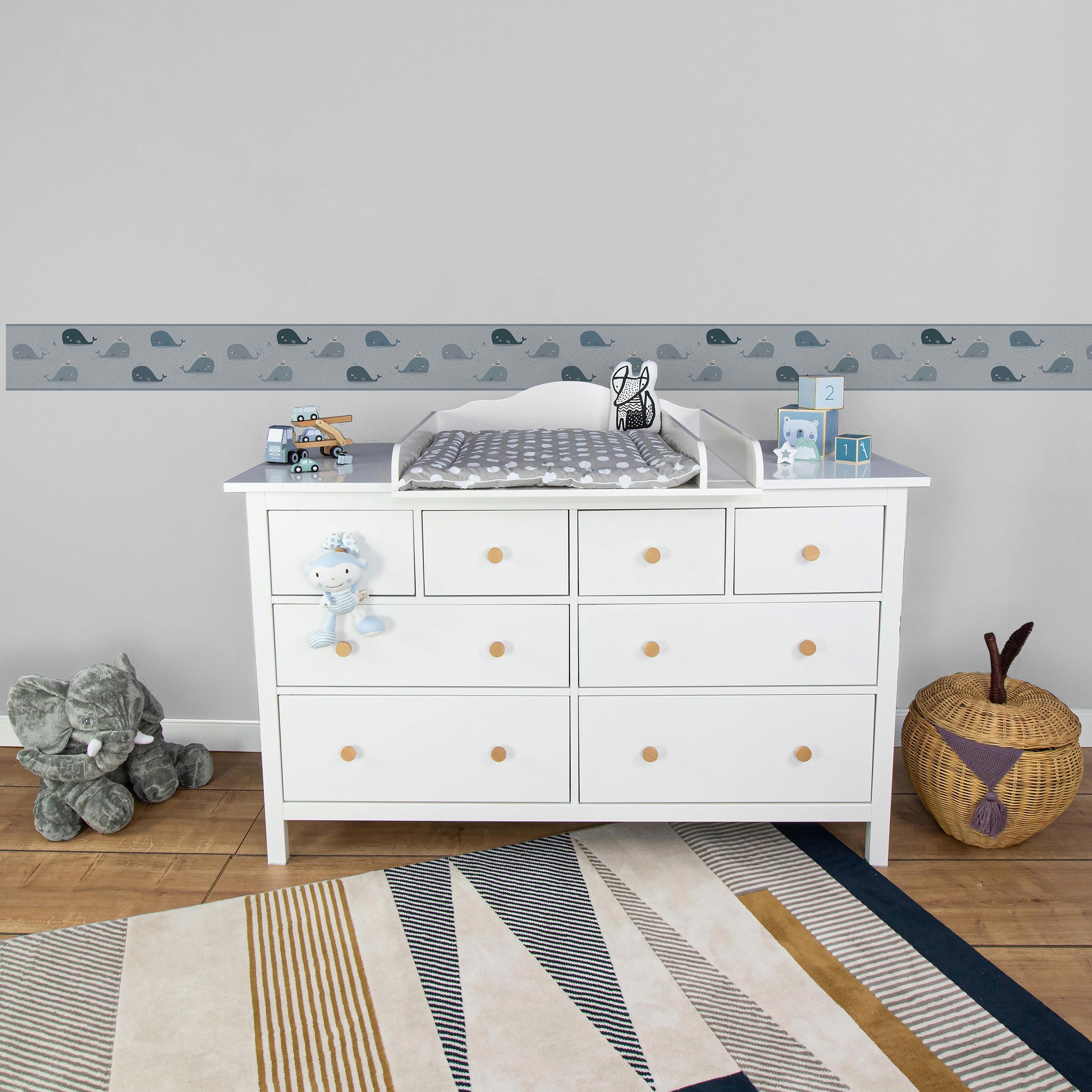 A.S. Création Bordüre »Floating Friends«, Motiv-abstrakt-naturalistisch, Papier Wand Schräge Tür Borte Wohnzimmer Schlafzimmer Küche Design