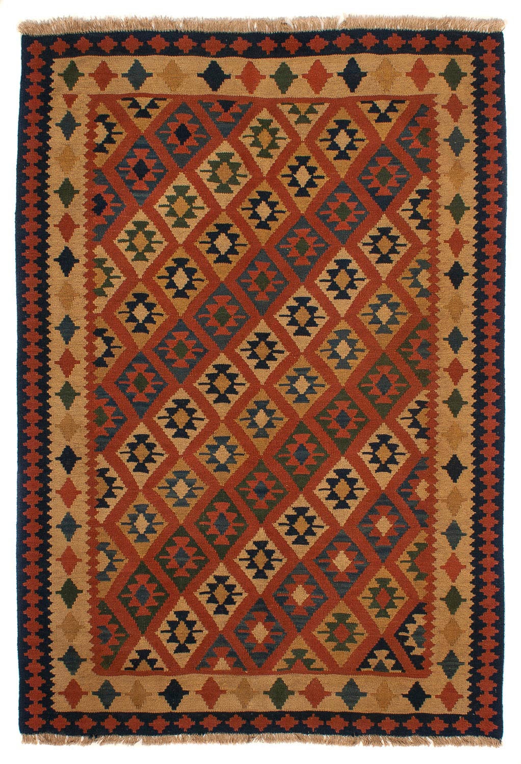 morgenland Wollteppich »Kelim - Oriental - 210 x 155 cm - braun«, rechtecki günstig online kaufen