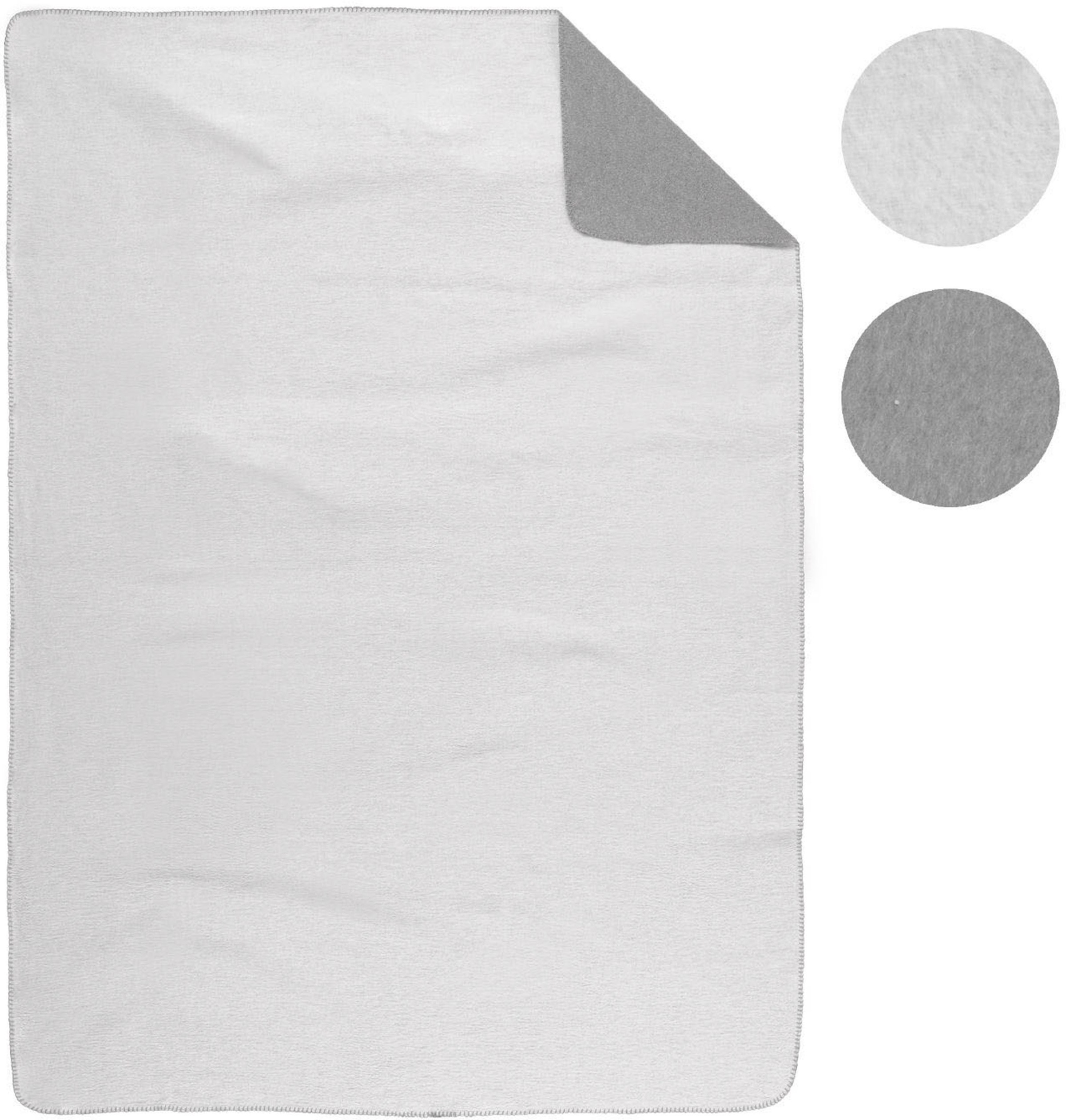 Biberna Wohndecke »Eva«, wohlig warme Melange Decke aus 100% Baumwolle - made in Germany
