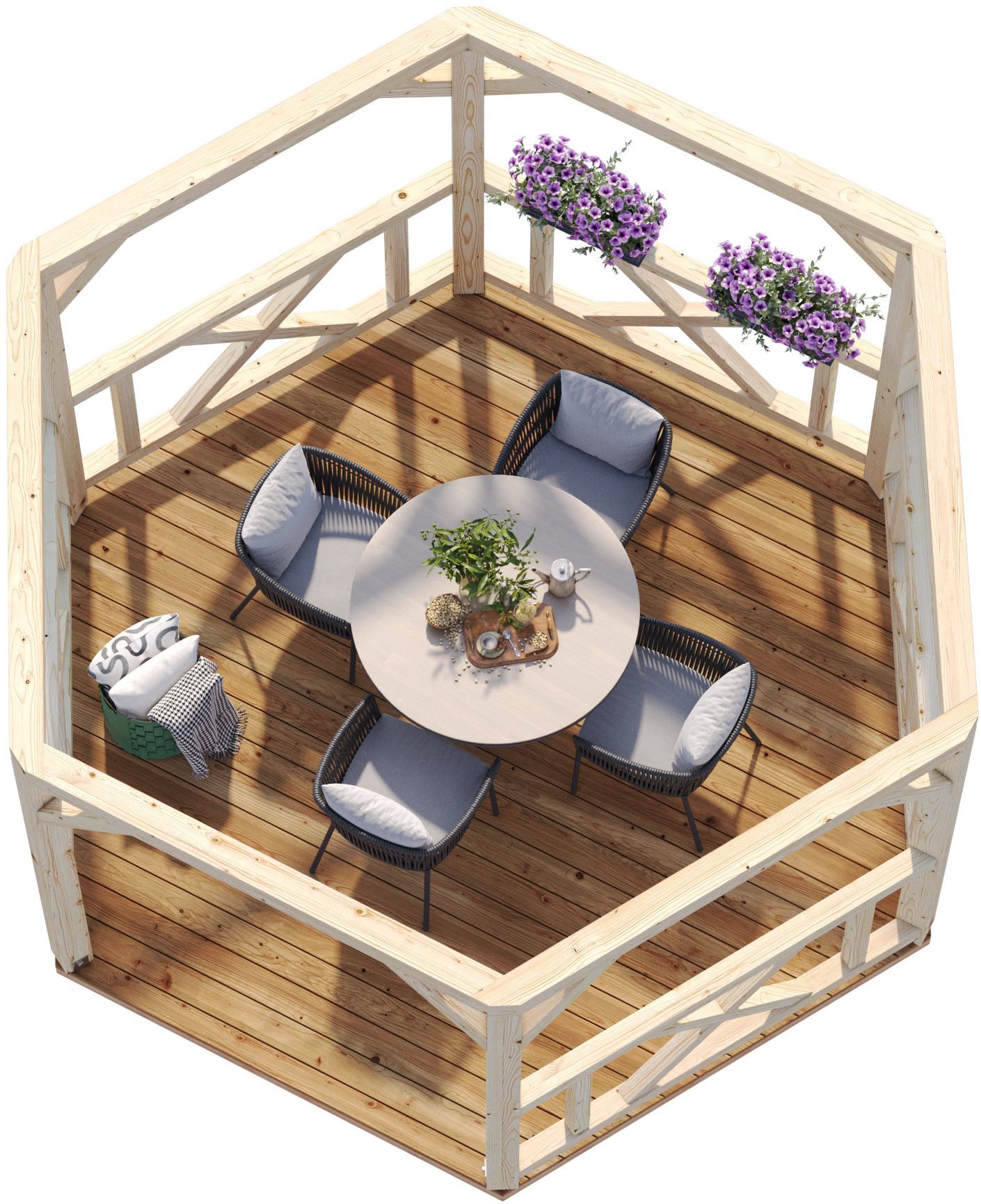 Palmako Holzpavillon »Betty« BxTxH: 423x423x313 cm