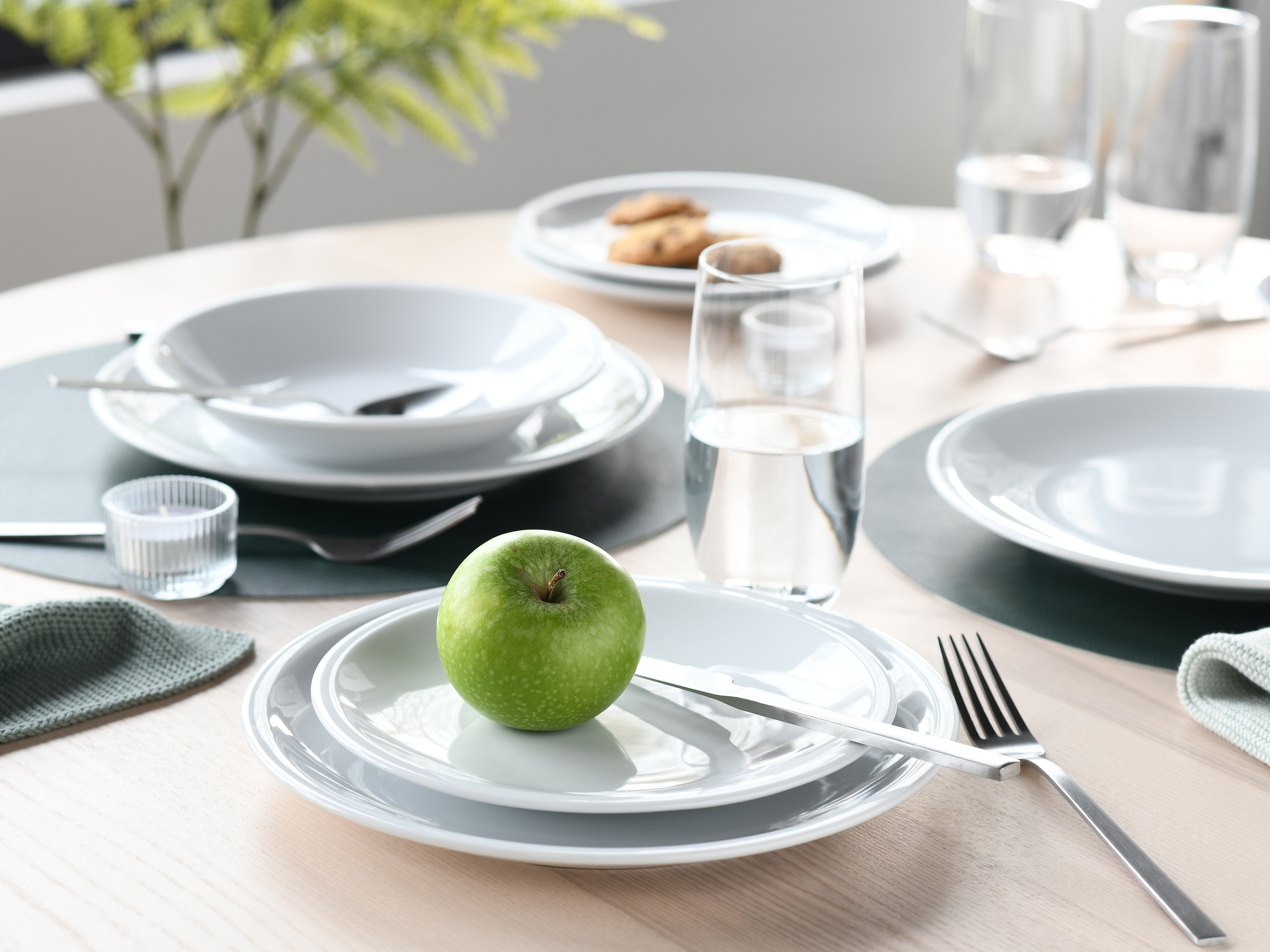 CreaTable Tafelservice »Milano Weiss, Service 12-tlg.« Teller Set, Daily Use, Minimalistischer Stil