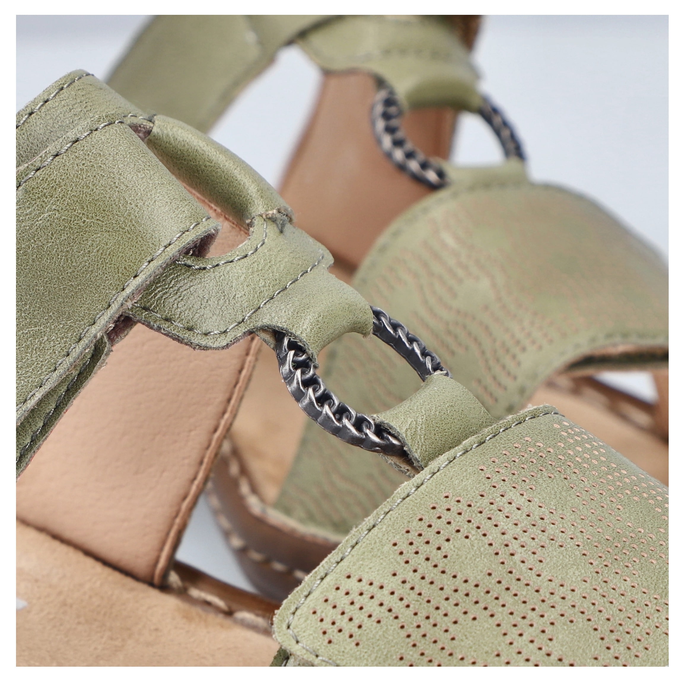 Rieker Pantolette  Sommerschuh, Strandschuh, Klettschuh mit Perforation