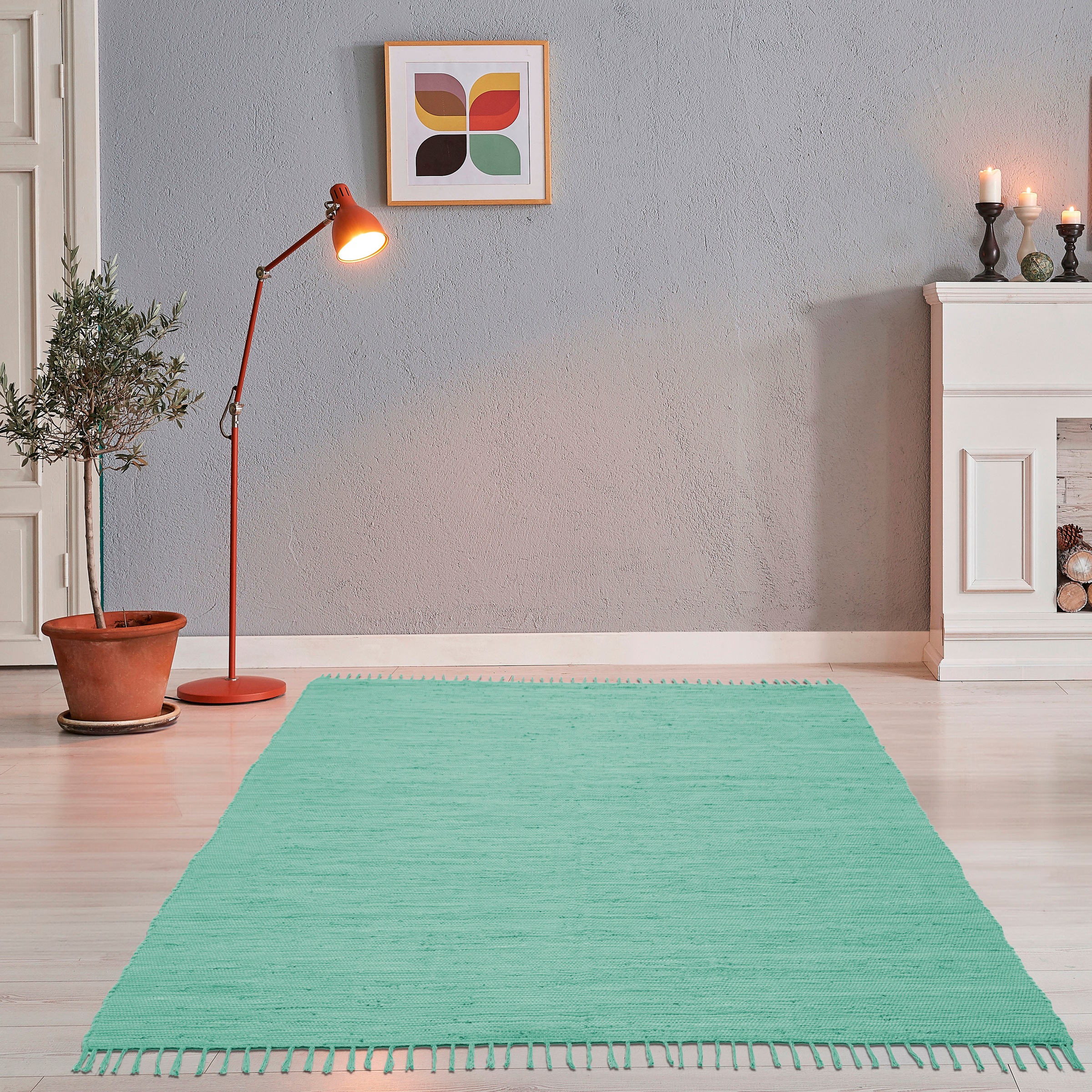 THEKO Teppich »Happy Cotton Fleckerl, handgewebt«, rechteckig, 5 mm Höhe, F günstig online kaufen