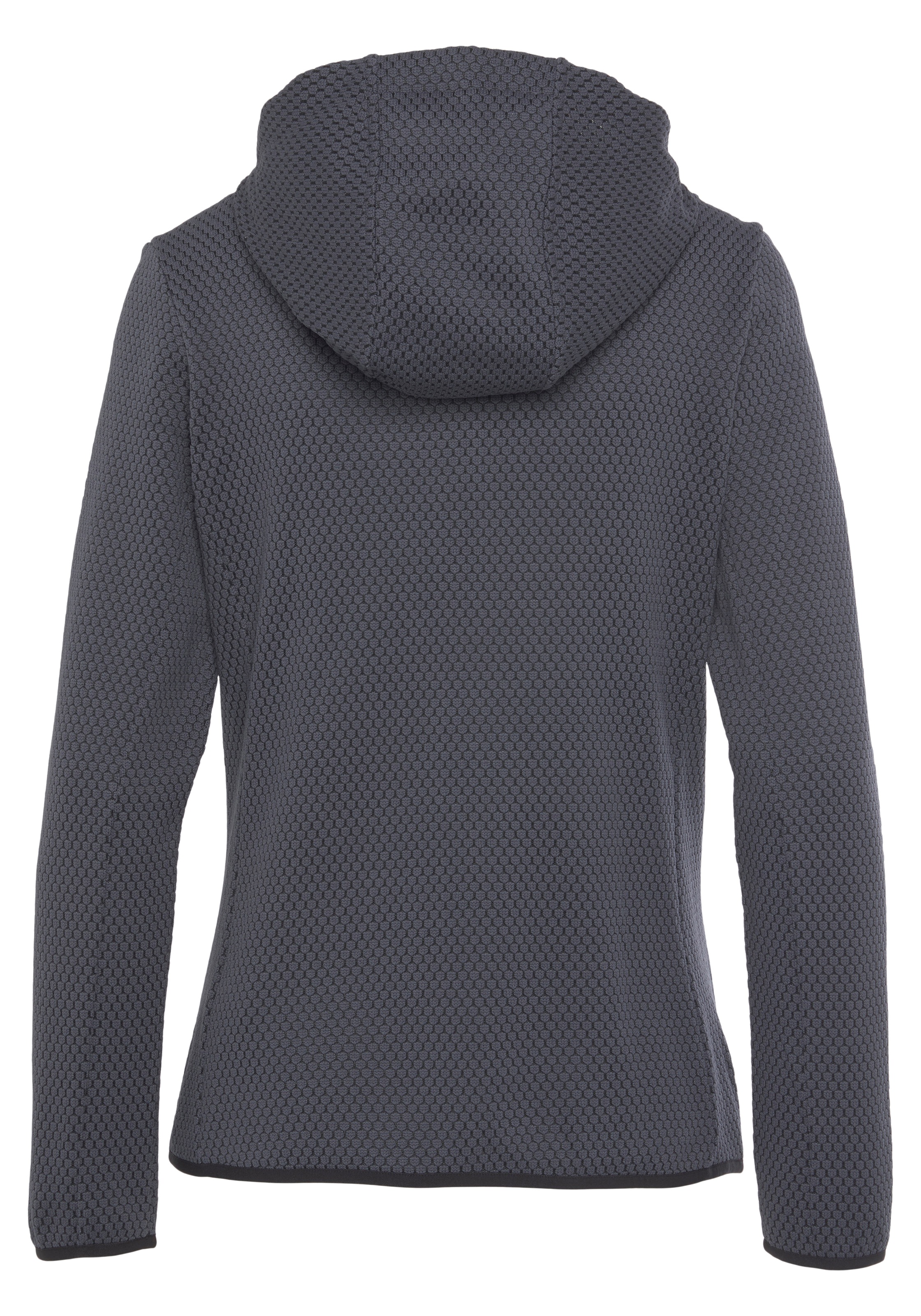 CMP Strickfleecejacke, mit Kapuze, Wärmend & windabweisend & Atmungsaktiv