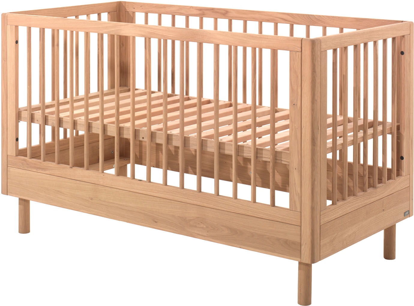 Home affaire Babybett »hochwertig, stabil gebaut, Made in Europe, Oberfläche geölt lt. EN71-3«, 70/140 cm, mit Schlupfsprossen und Lattenrost, höhenverstellbar